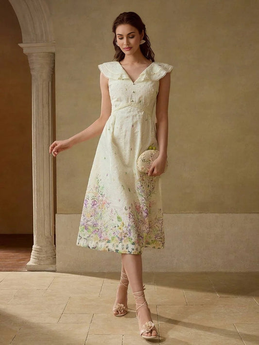 PREMIUM EMBROIDERY ZIPPER DRESS