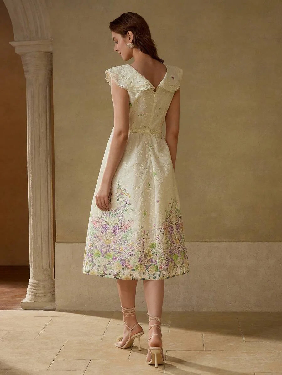 PREMIUM EMBROIDERY ZIPPER DRESS