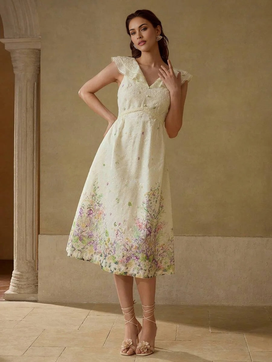 PREMIUM EMBROIDERY ZIPPER DRESS