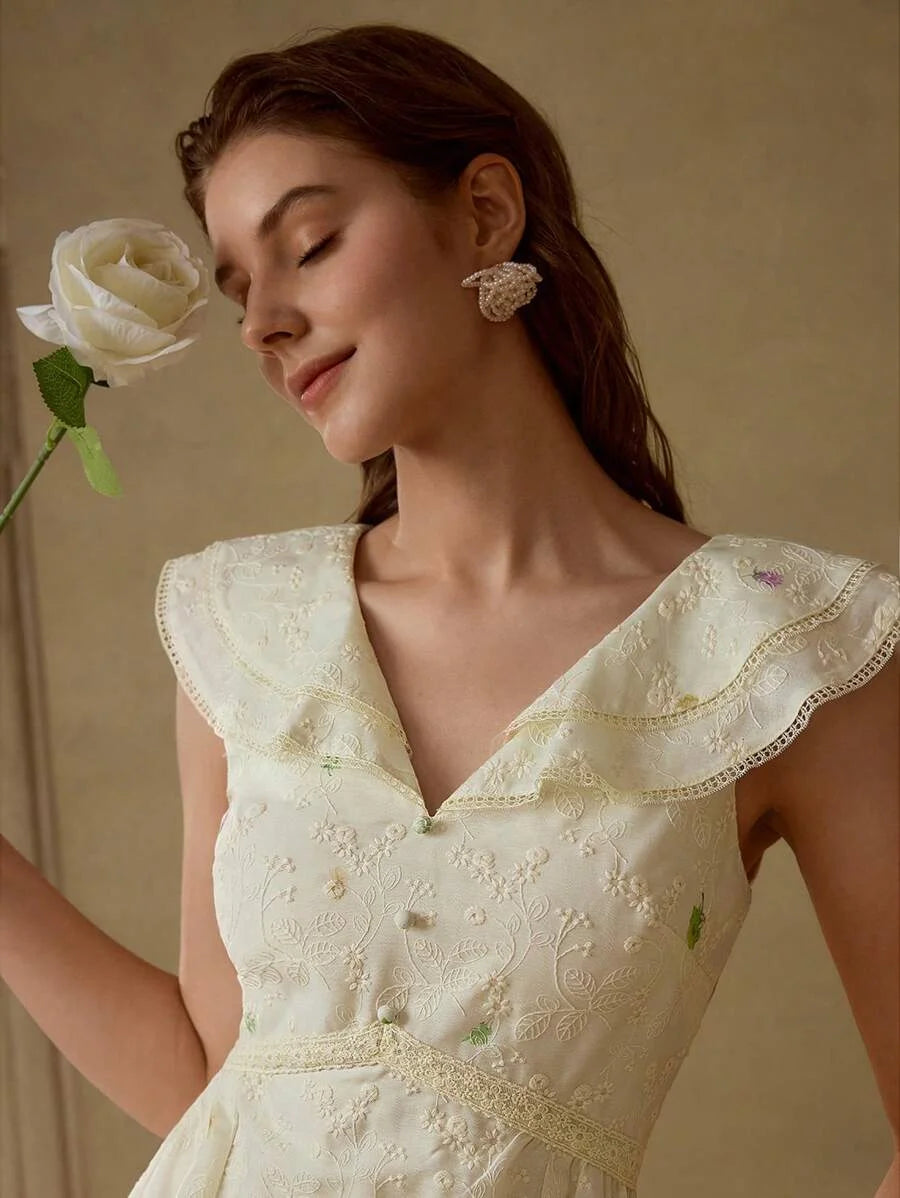 PREMIUM EMBROIDERY ZIPPER DRESS