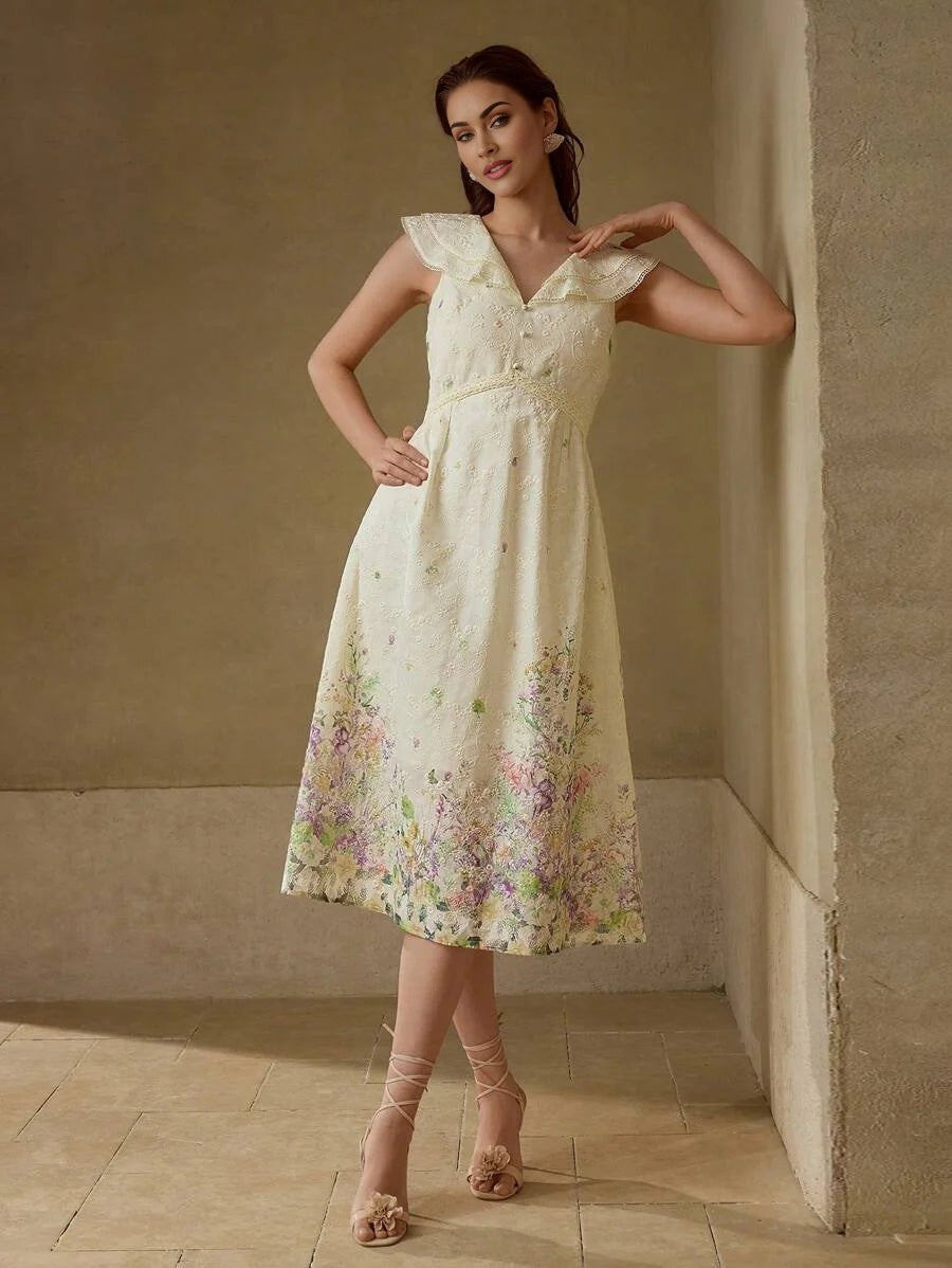 PREMIUM EMBROIDERY ZIPPER DRESS