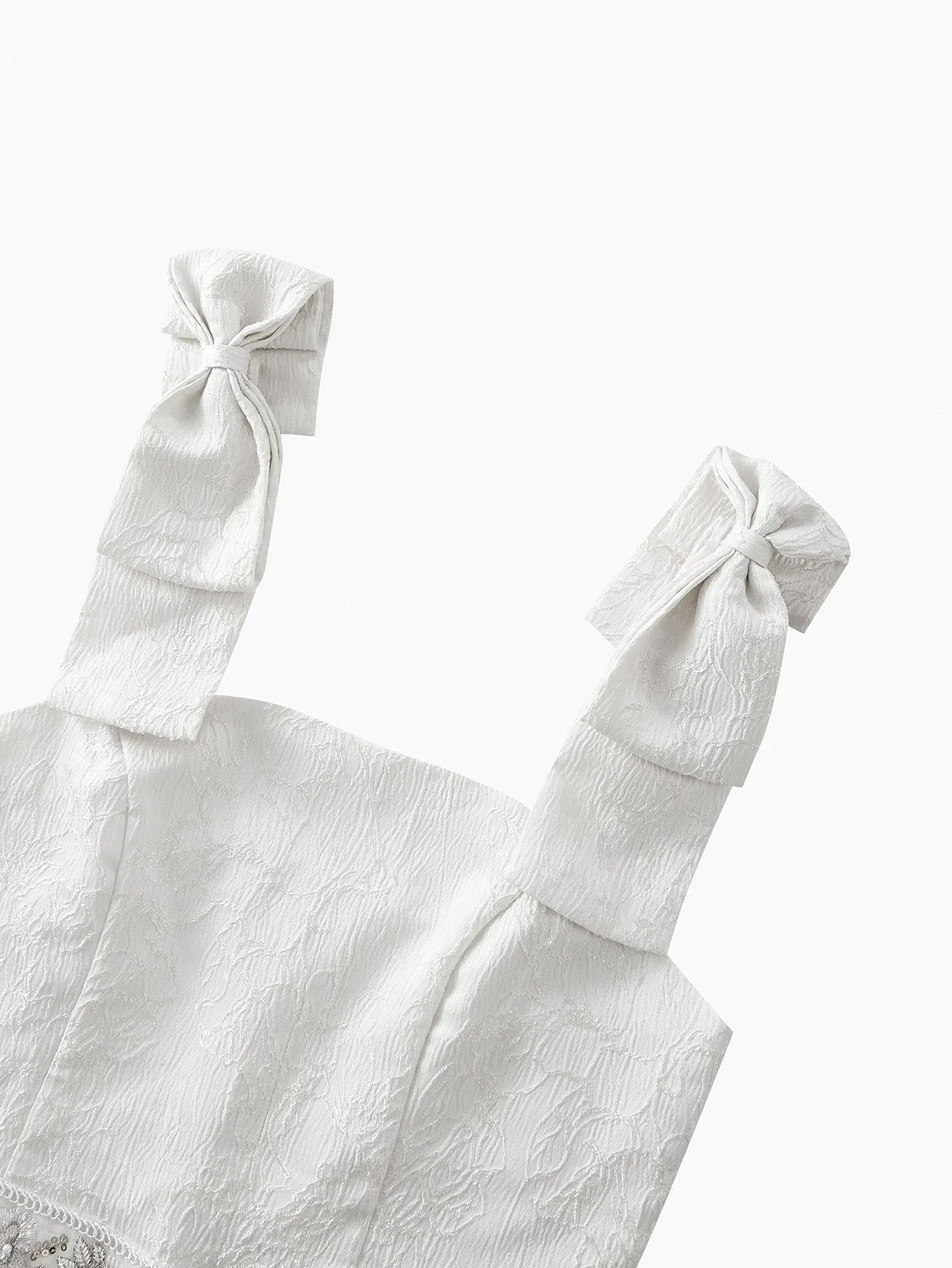 PREMIUM FASHIONABLE BOW STRAP DECOR ELEGANT CINCHED WAIST JUMPSUIT FOR WOMEN