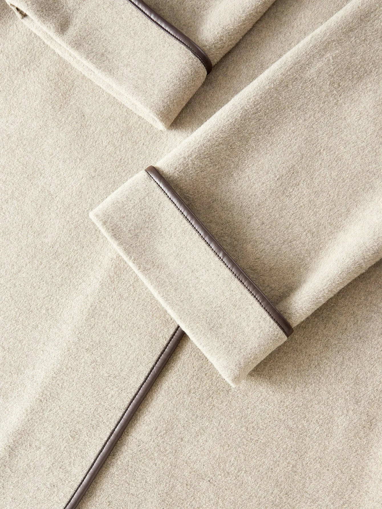 PREMIUM FASHIONABLE RETRO CONTRAST TRIM OVERCOAT