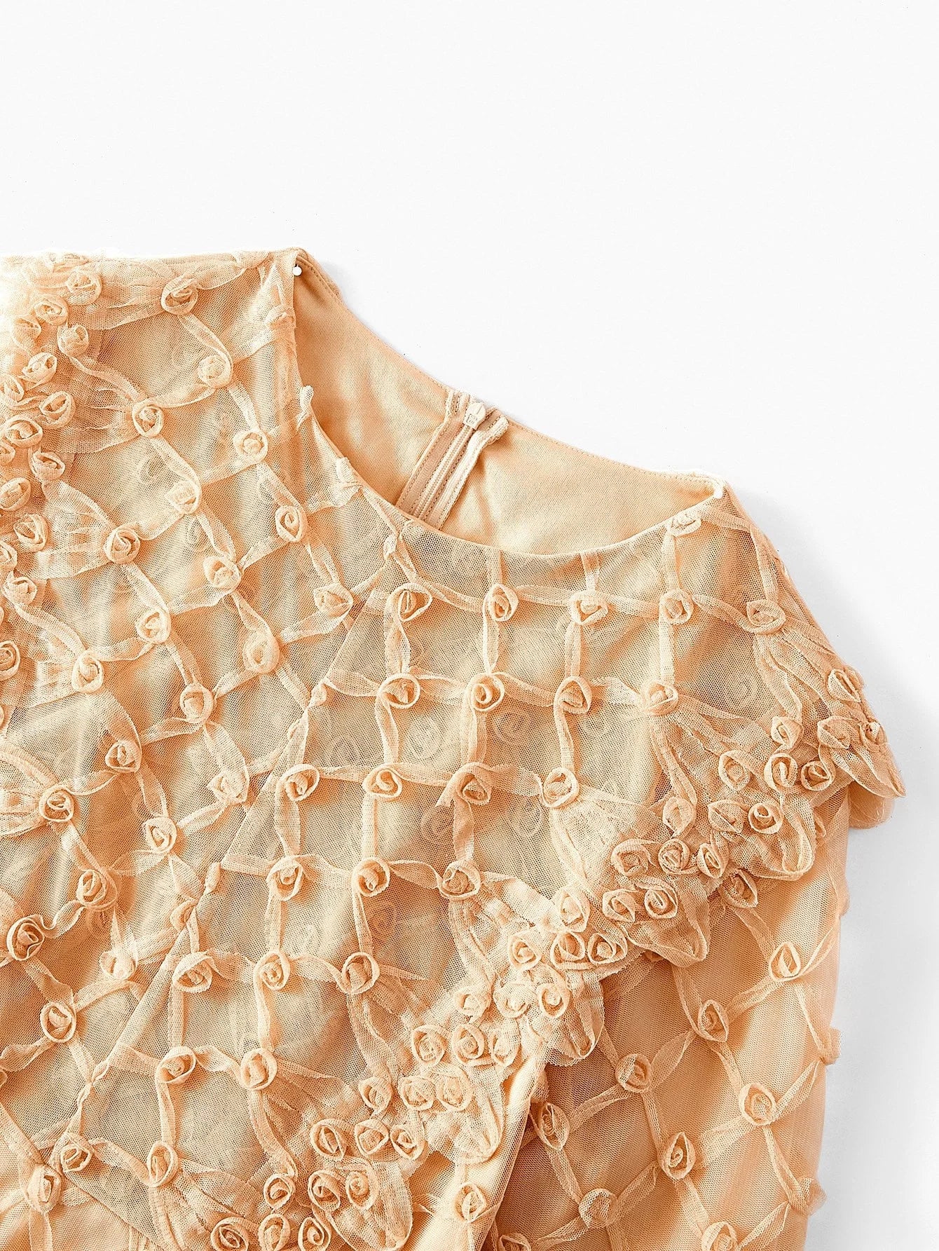 PREMIUM FASHIONABLE WAISTCINCHING ROSE PRINT BACK SLIT ELEGANT WOMEN DRESS