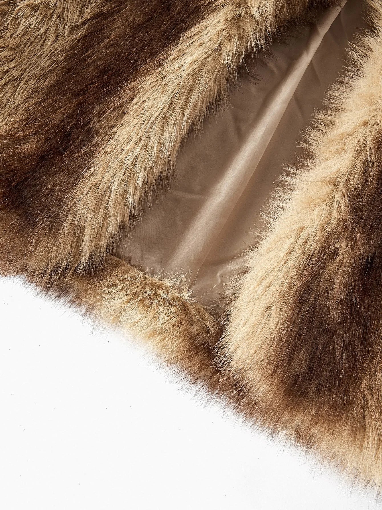 PREMIUM FAUX FUR SHAWL COLLAR DROP SHOULDER OVERSIZE COAT FALL WINTER