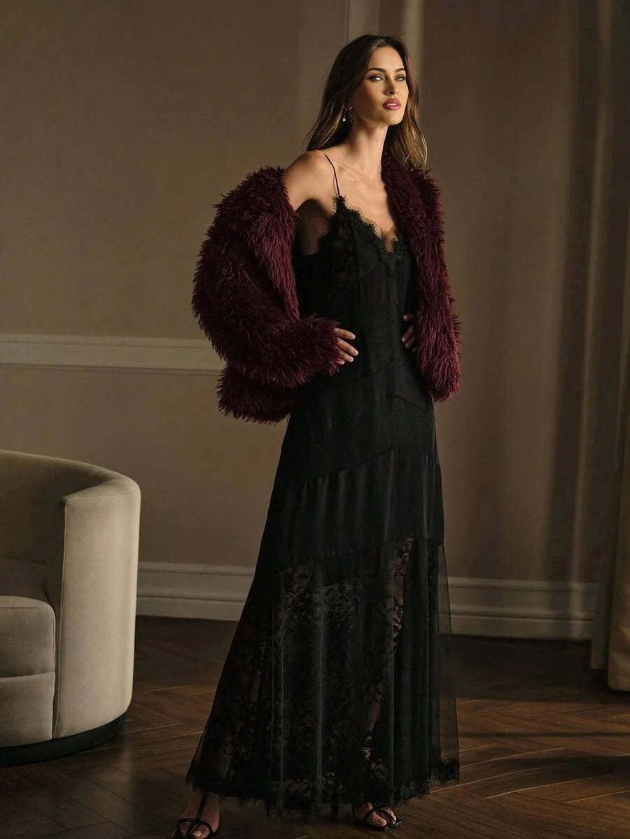 PREMIUM FAUX FUR SOLID COAT