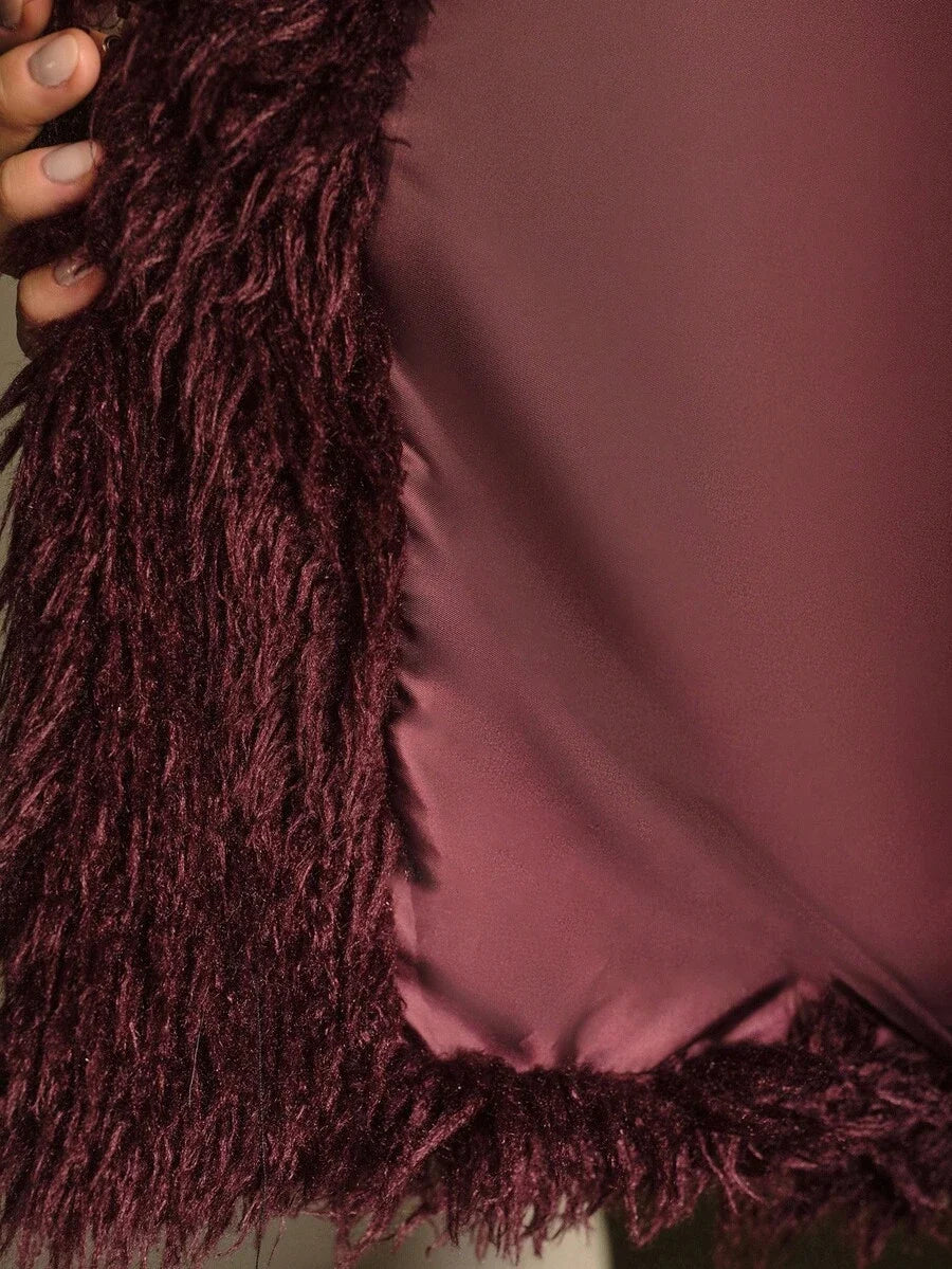 PREMIUM FAUX FUR SOLID COAT