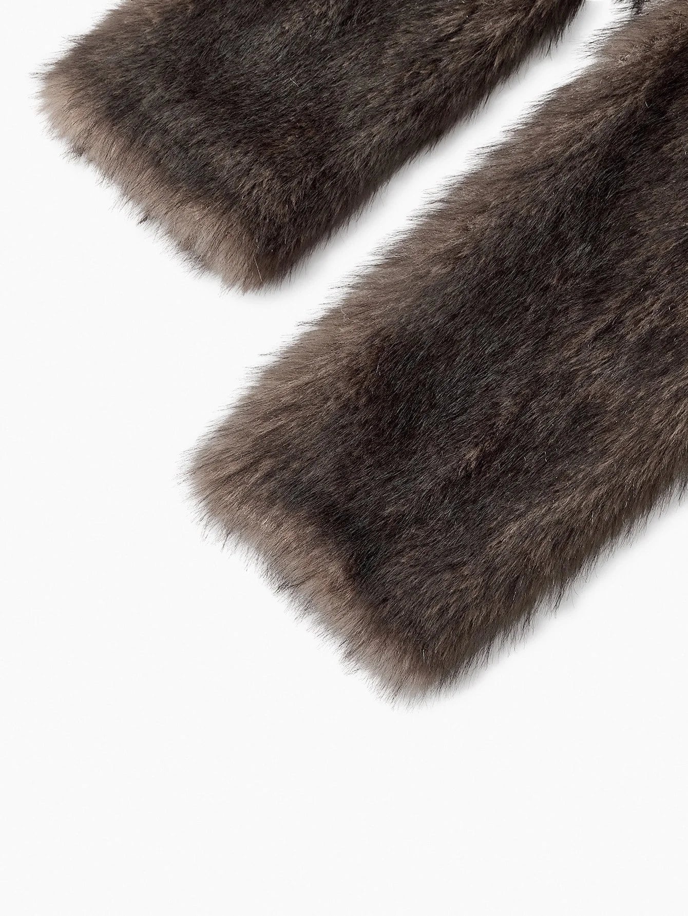 PREMIUM FAUX FUR SOLID COLLAR COAT FALL WINTER