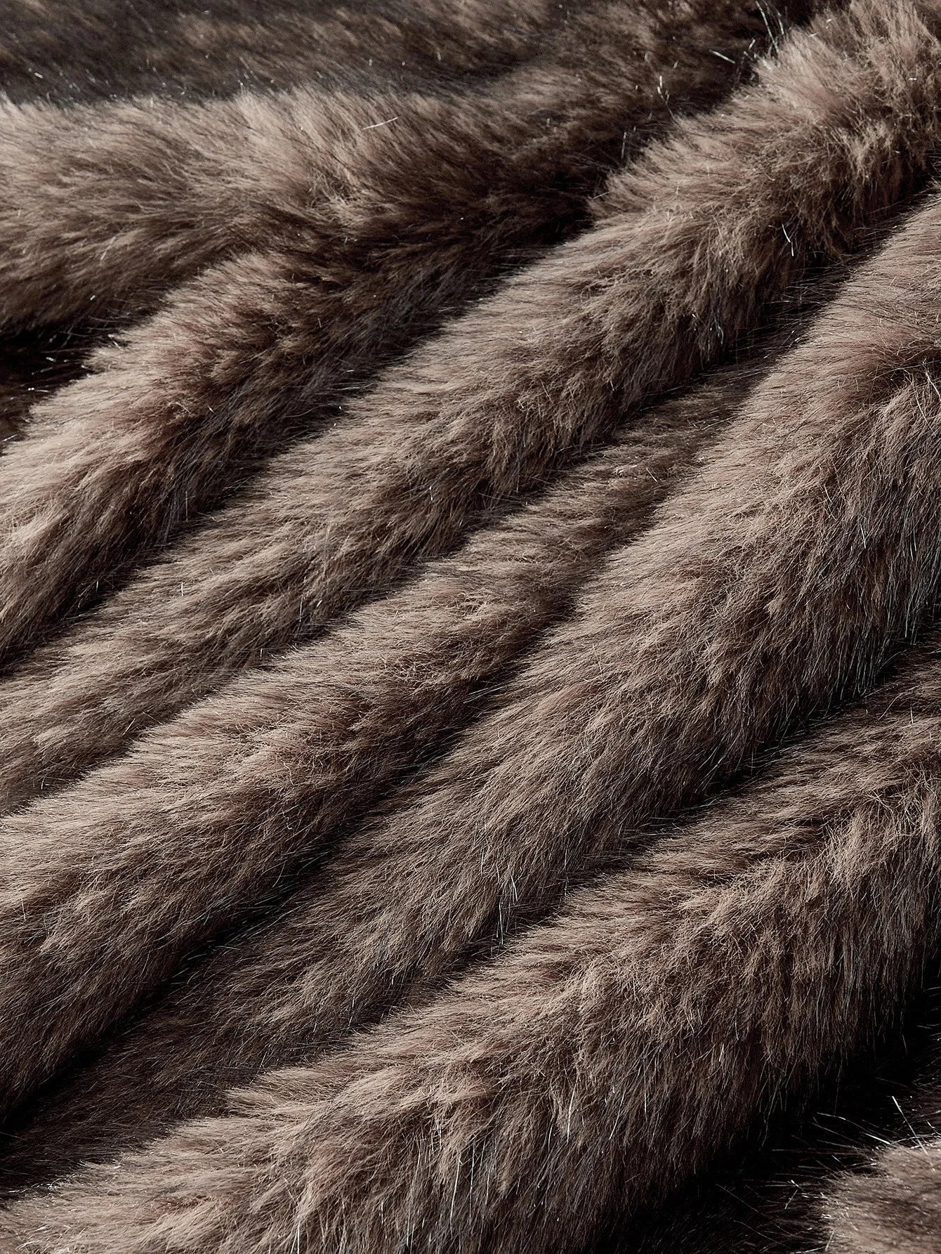 PREMIUM FAUX FUR SOLID COLLAR COAT FALL WINTER