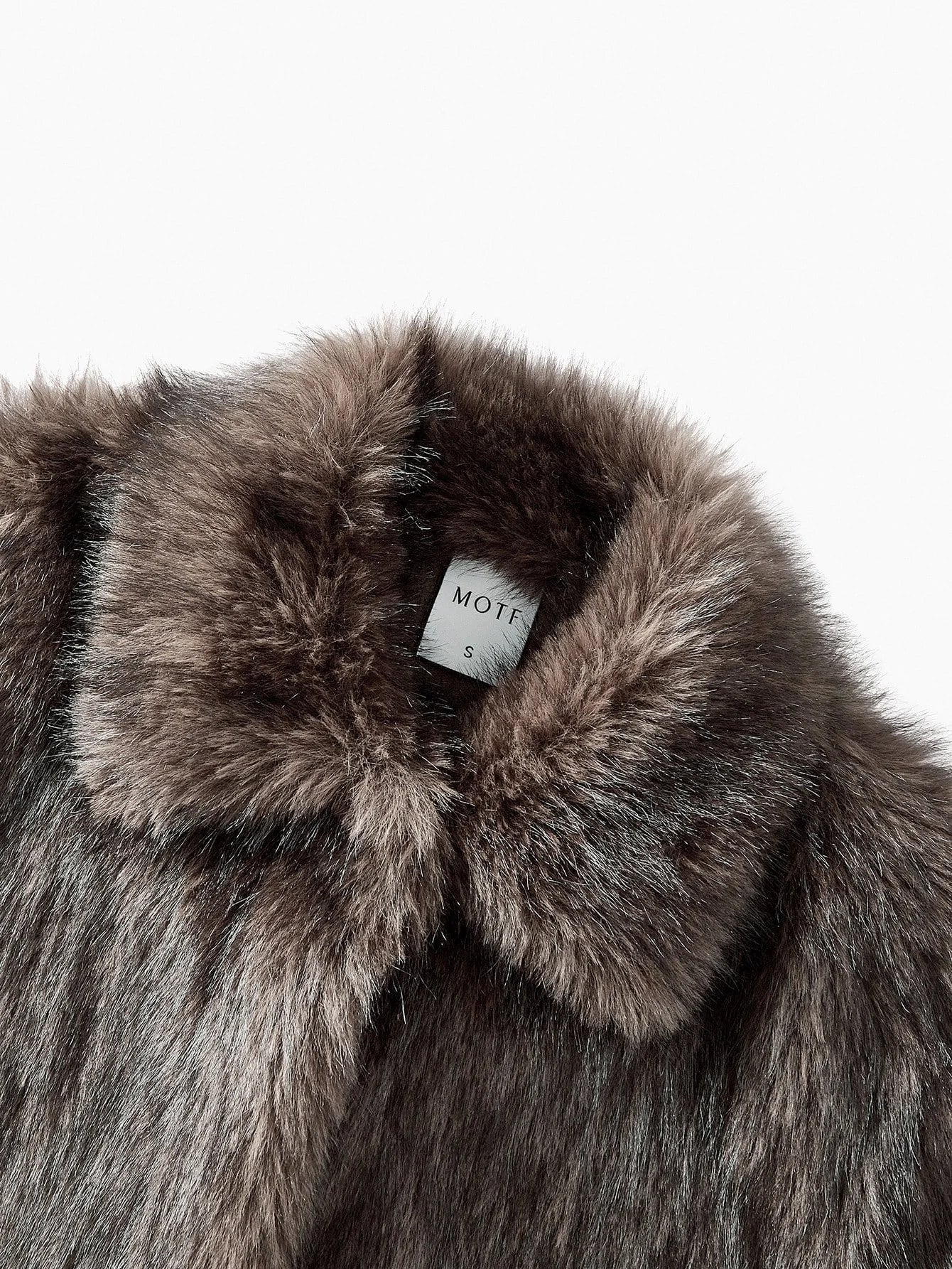 PREMIUM FAUX FUR SOLID COLLAR COAT FALL WINTER