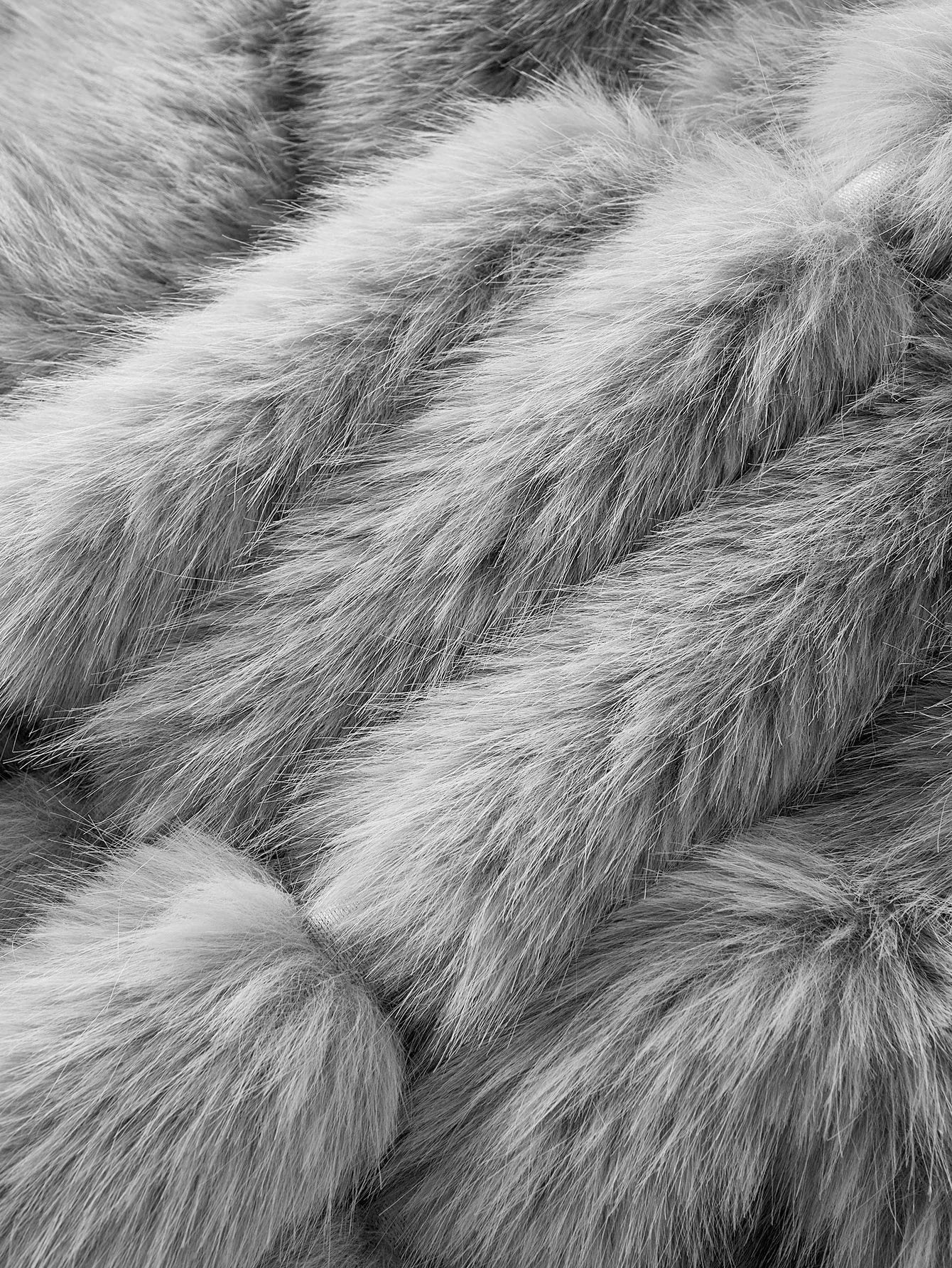 PREMIUM FAUX FUR SOLID CROP COAT