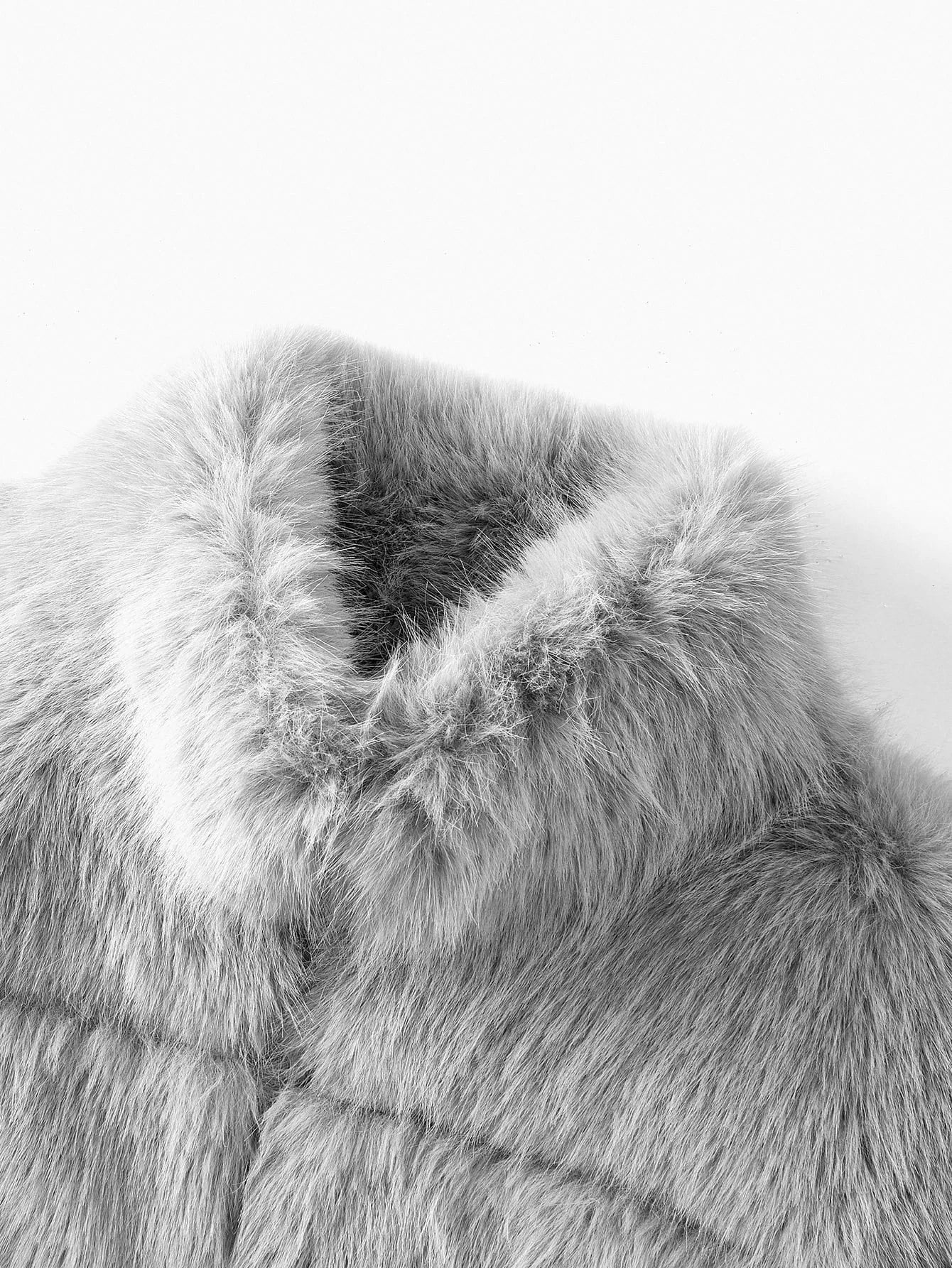 PREMIUM FAUX FUR SOLID CROP COAT