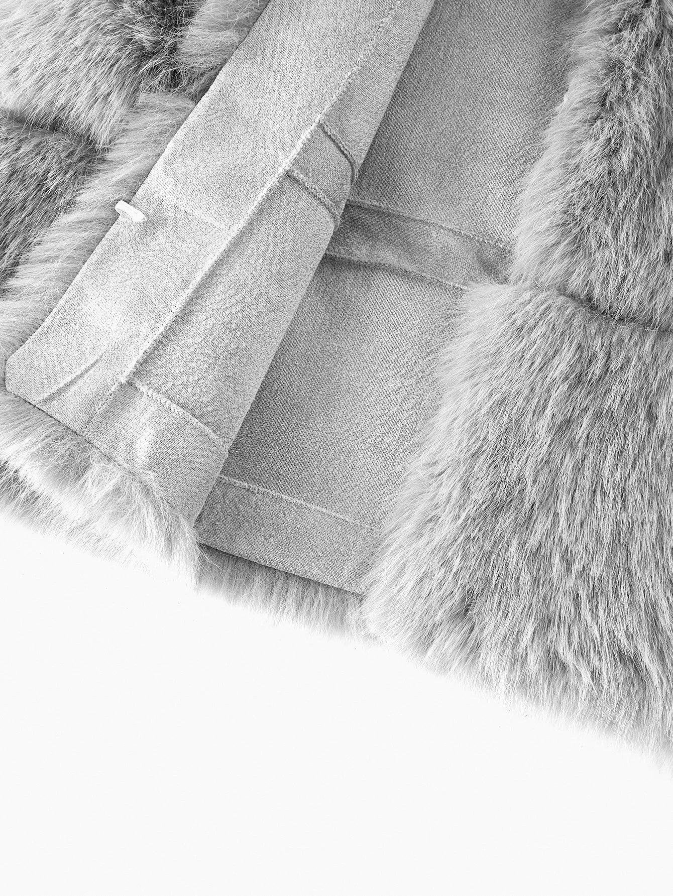 PREMIUM FAUX FUR SOLID CROP COAT