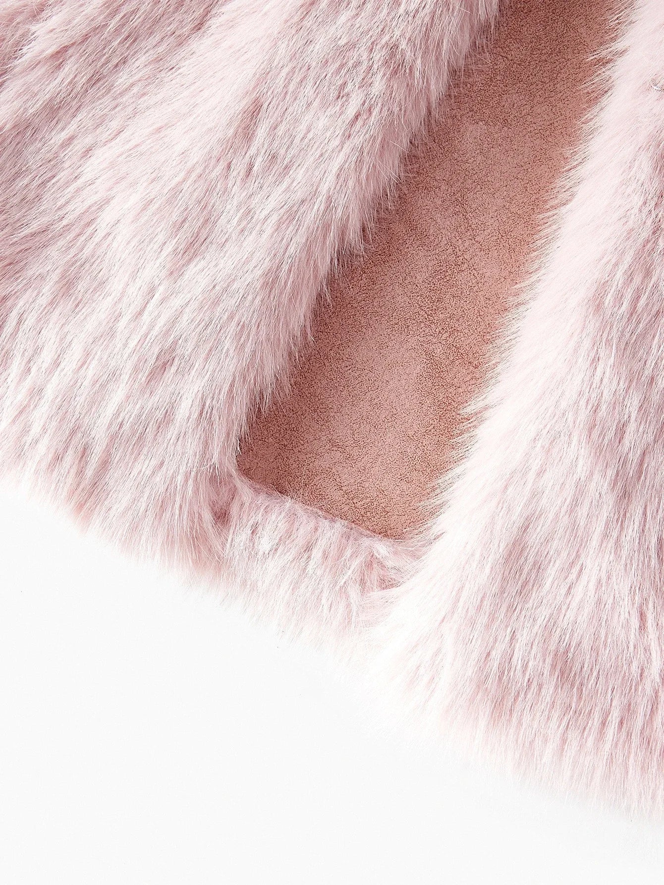 PREMIUM FAUX FUR SOLID OPEN FRONT COAT FALL WINTER