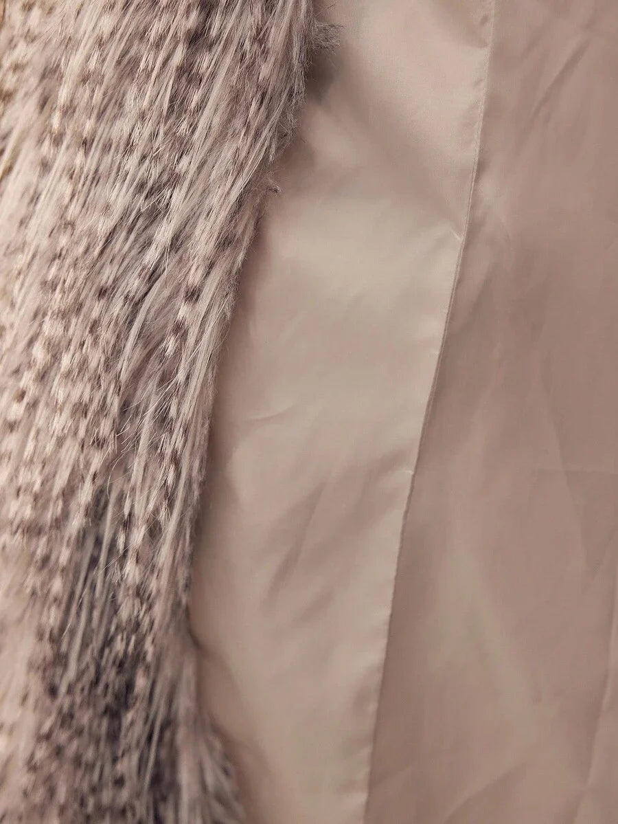 PREMIUM FAUX FUR VEST COAT WITH BELT FALL WINTER