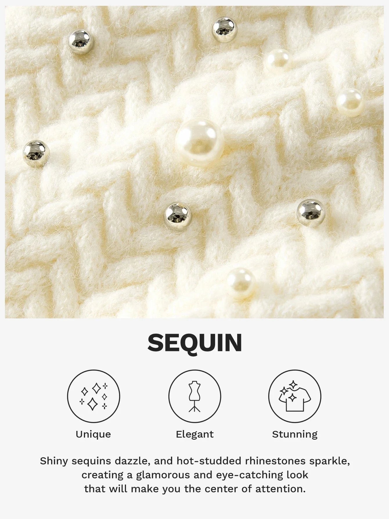 PREMIUM FAUX PEARL amp BEADED DETAIL CARDIGAN FOR AUTUMN amp WINTER