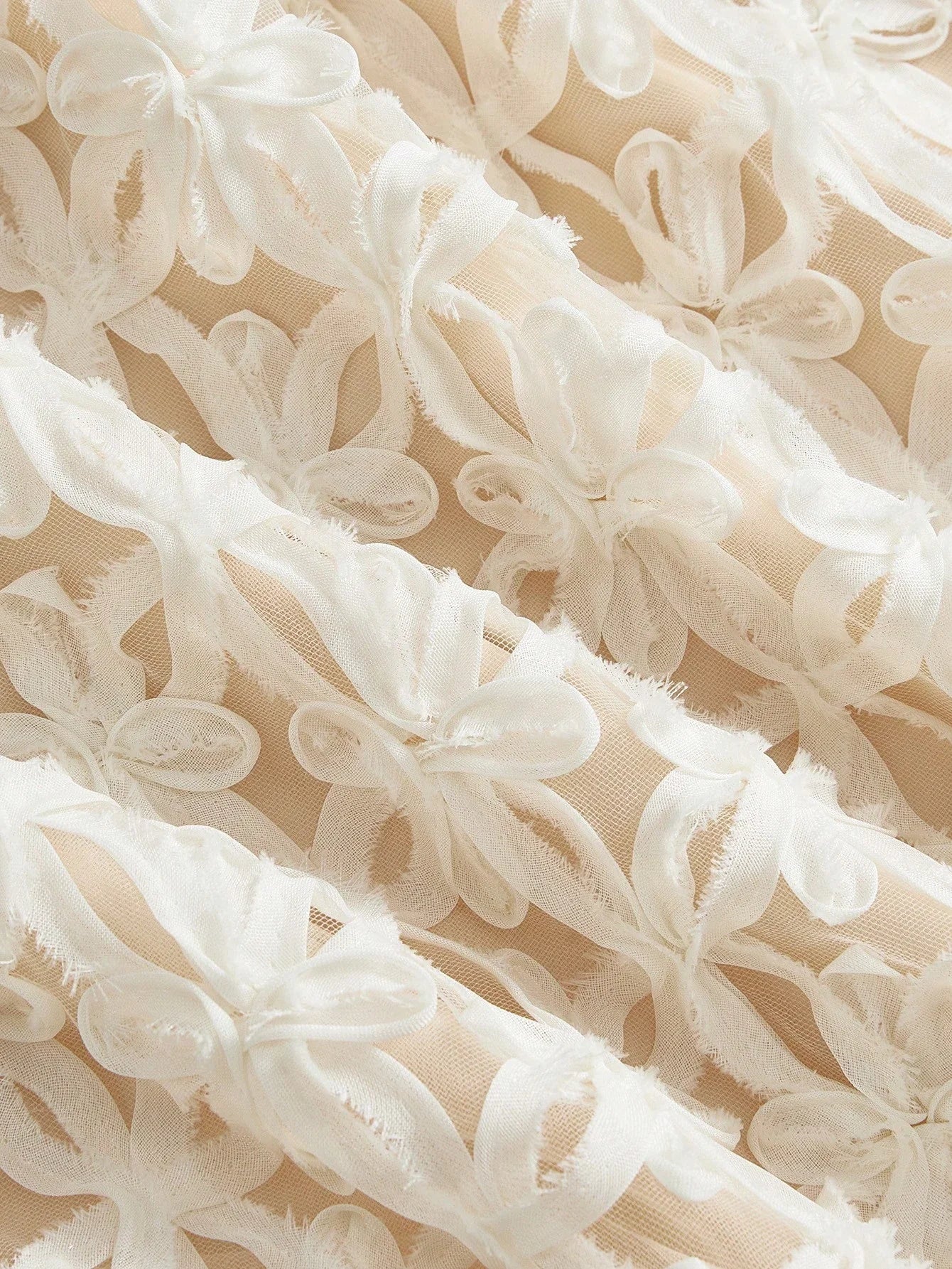 PREMIUM FAUX PEARL BEADED GATHERED DRESS