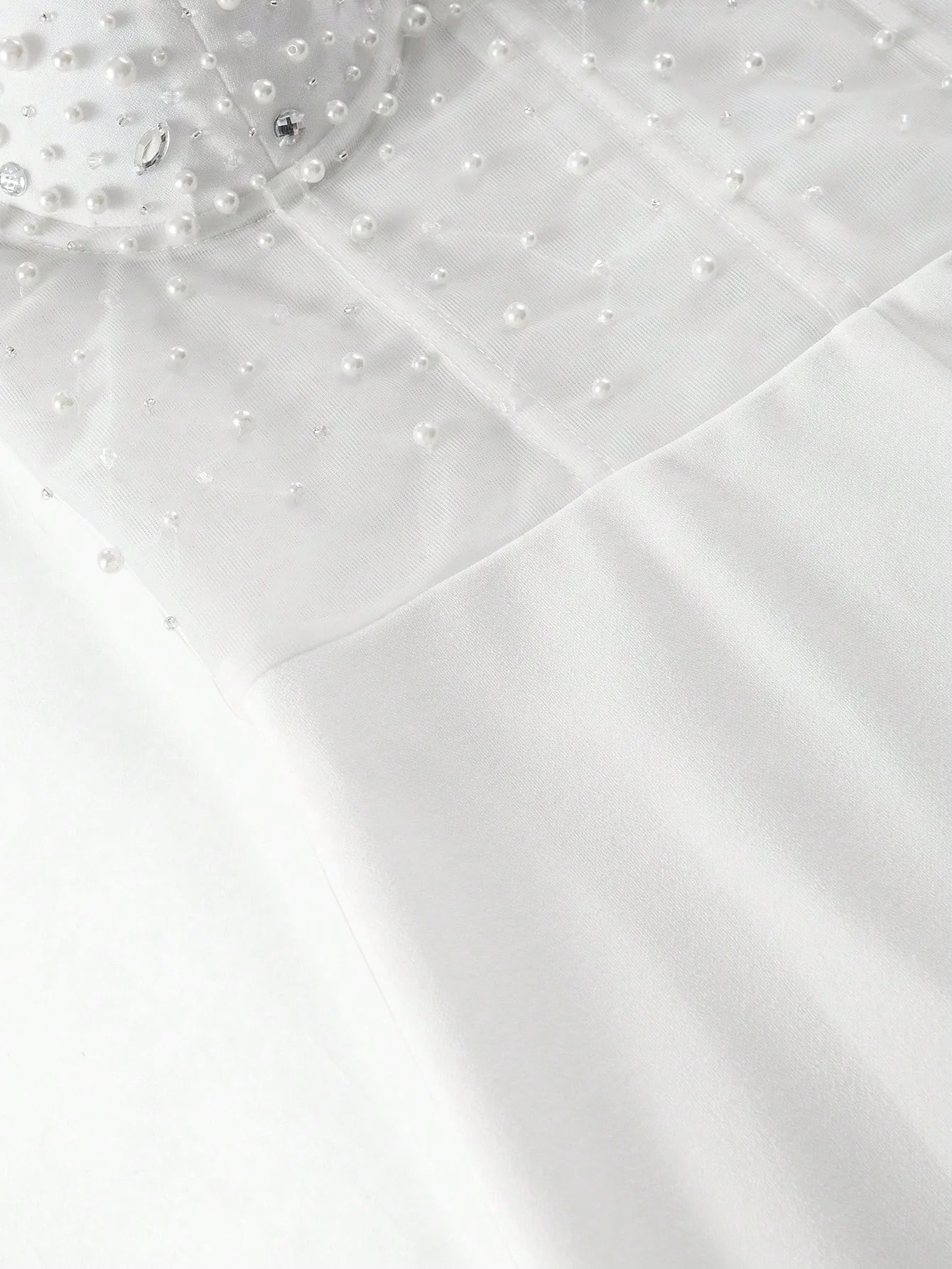 PREMIUM FAUX PEARL BONED CAMI JUMPSUIT