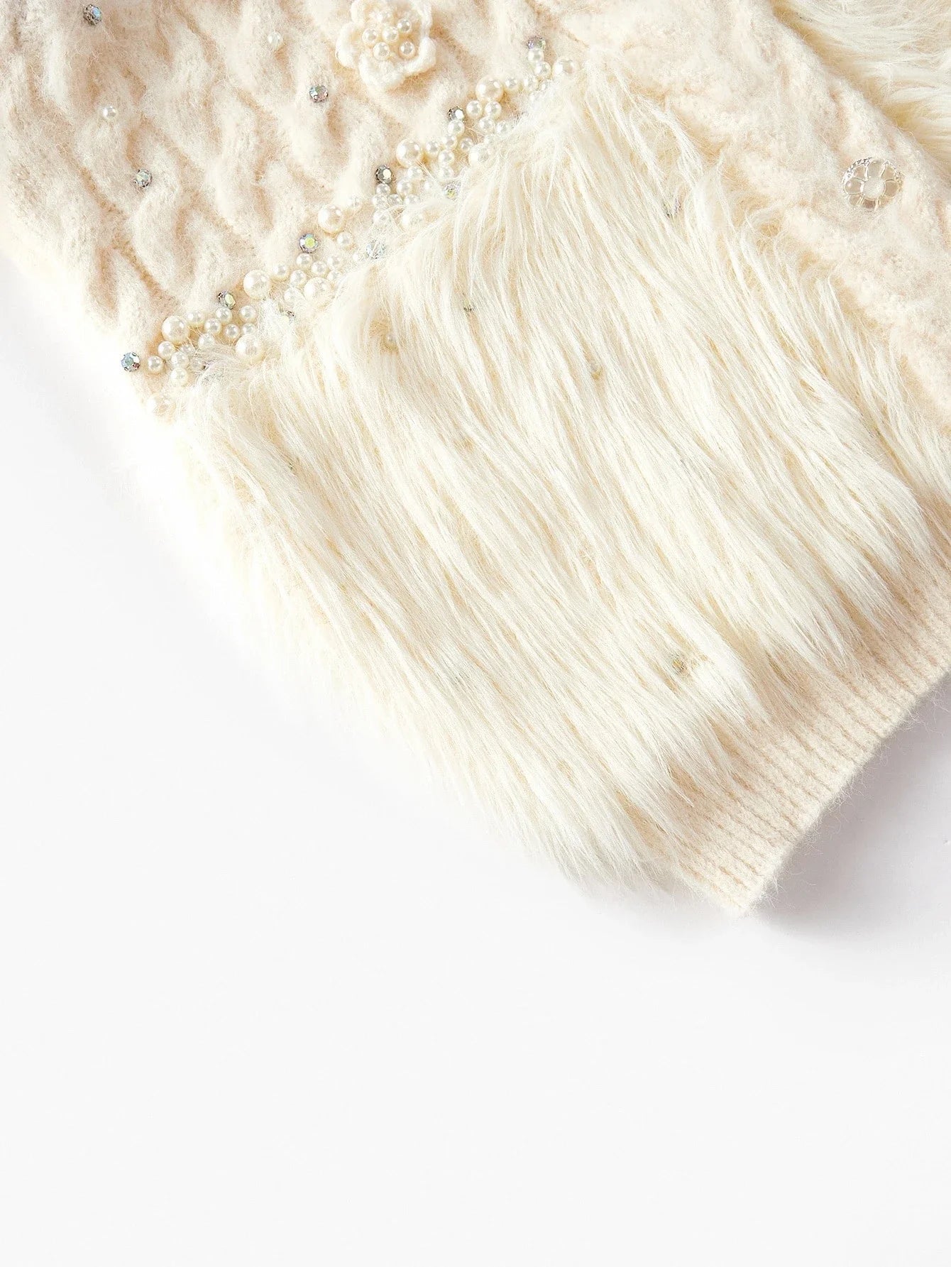 PREMIUM FAUX PEARL DETAIL BUTTON UP CARDIGAN FOR WINTER