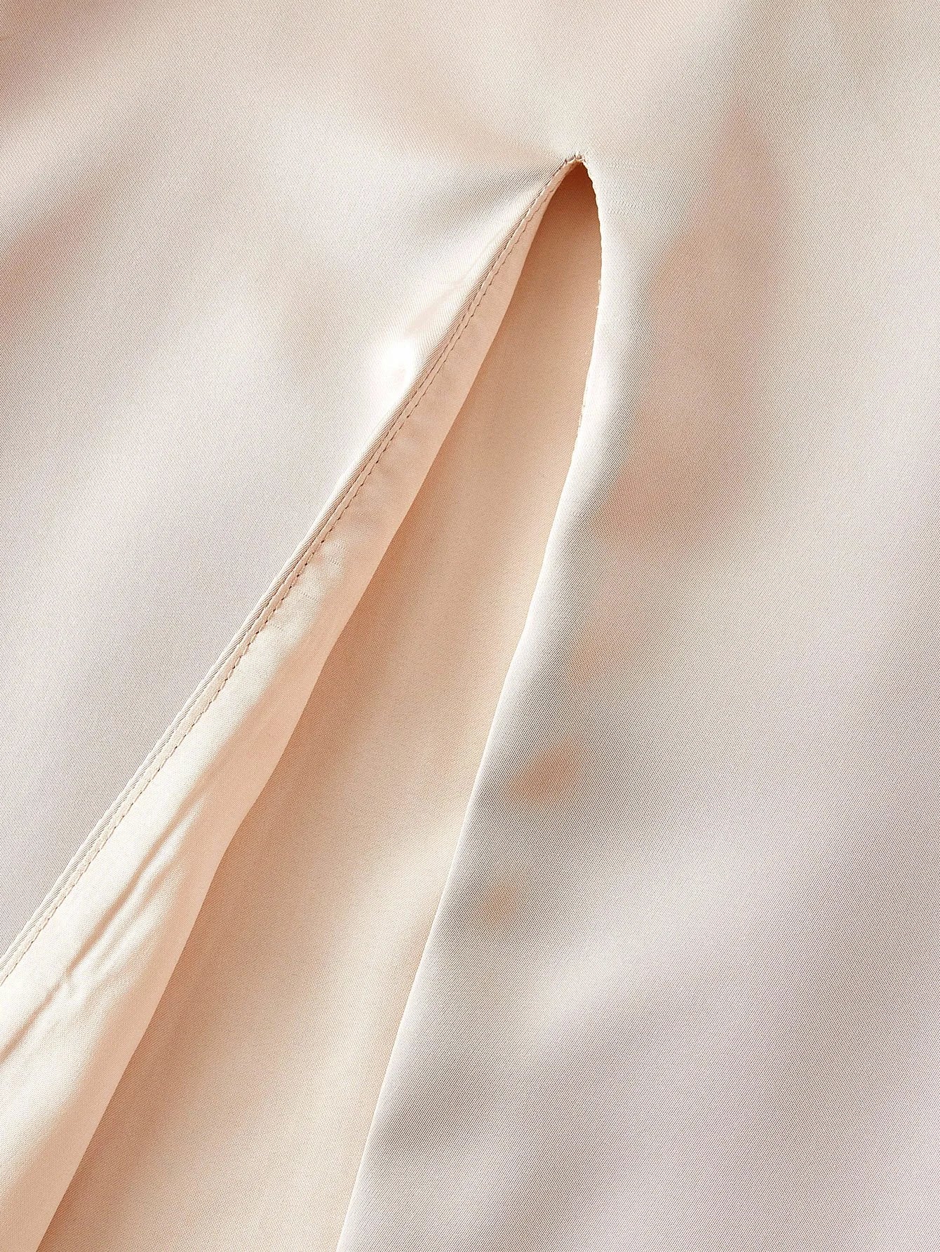 PREMIUM FAUX PEARL DETAIL SPLIT THIGH COCKTAIL DRESS