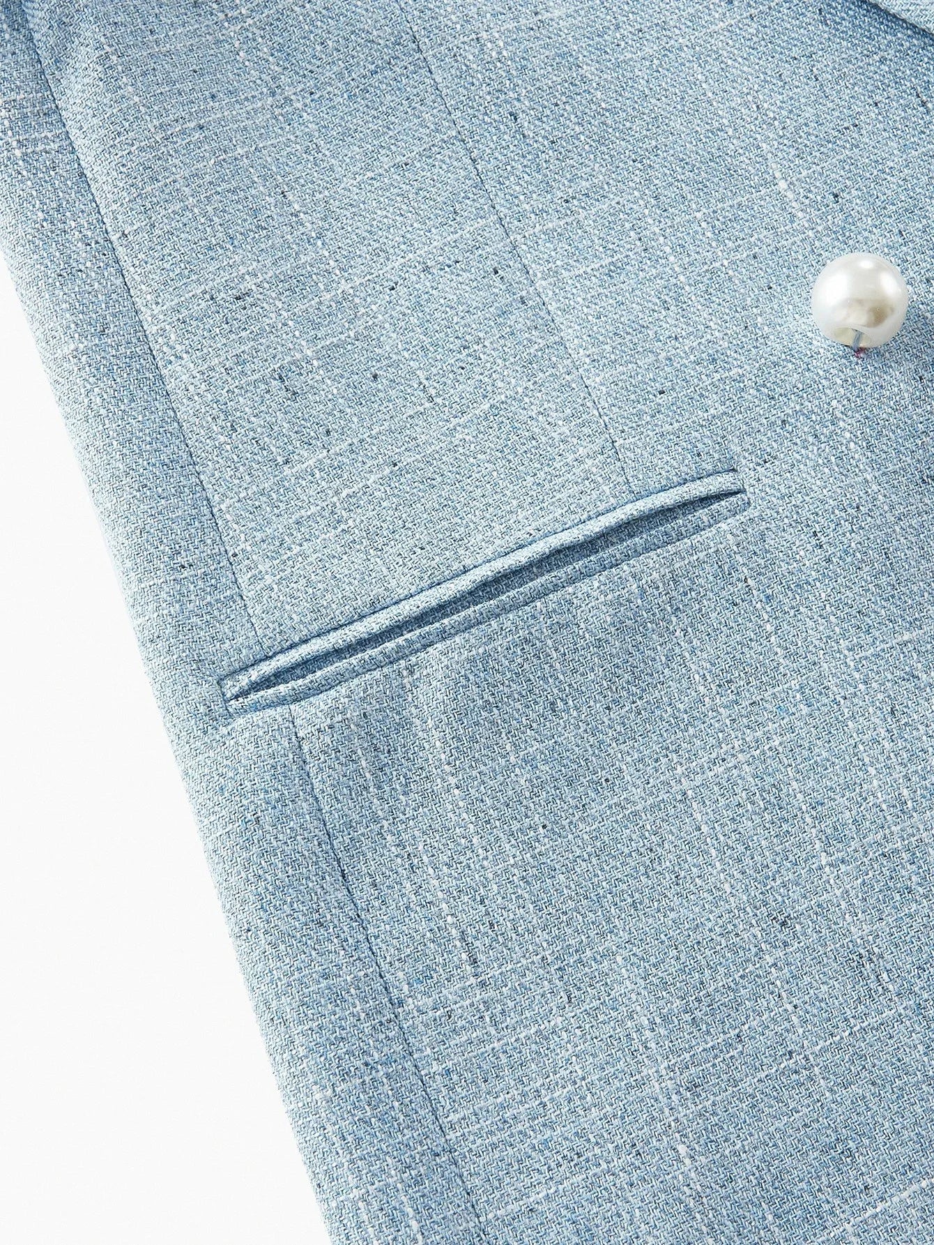 PREMIUM FAUX PEARL DOUBLE BREASTED BLAZER