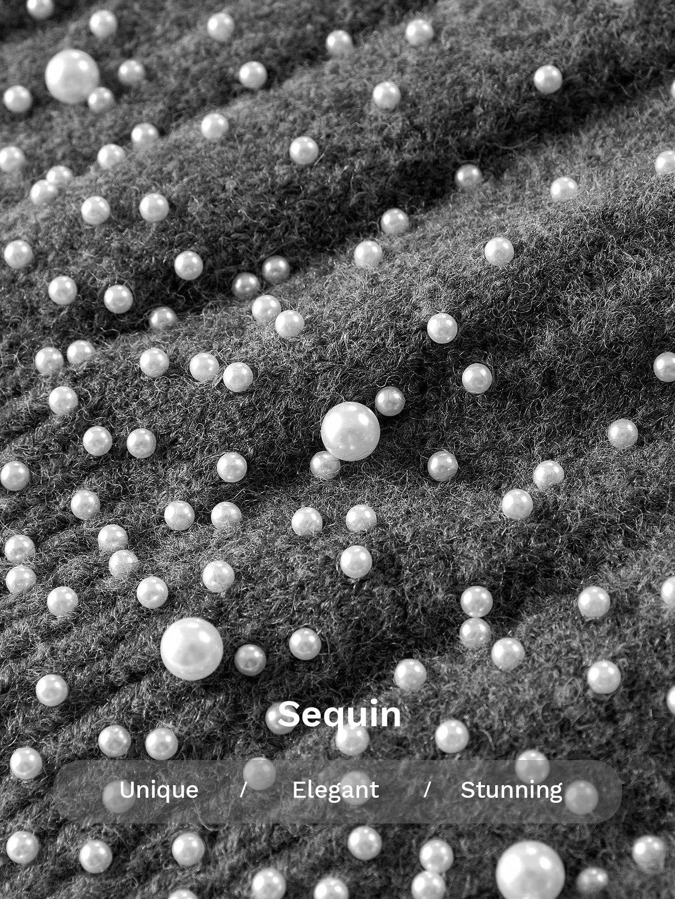 PREMIUM FAUX PEARL RIBKNIT TOP amp SKIRT SWEATER SET