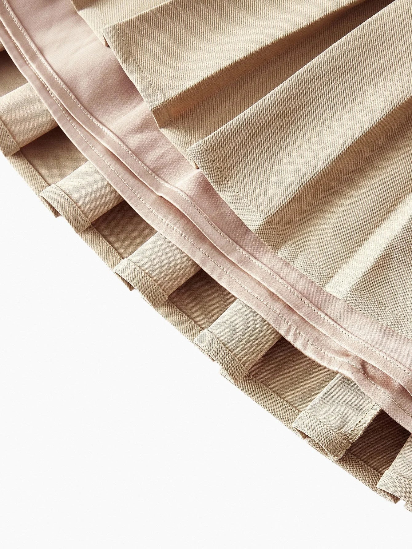 PREMIUM FAUX PEARL TRIM PLEATED DRESS