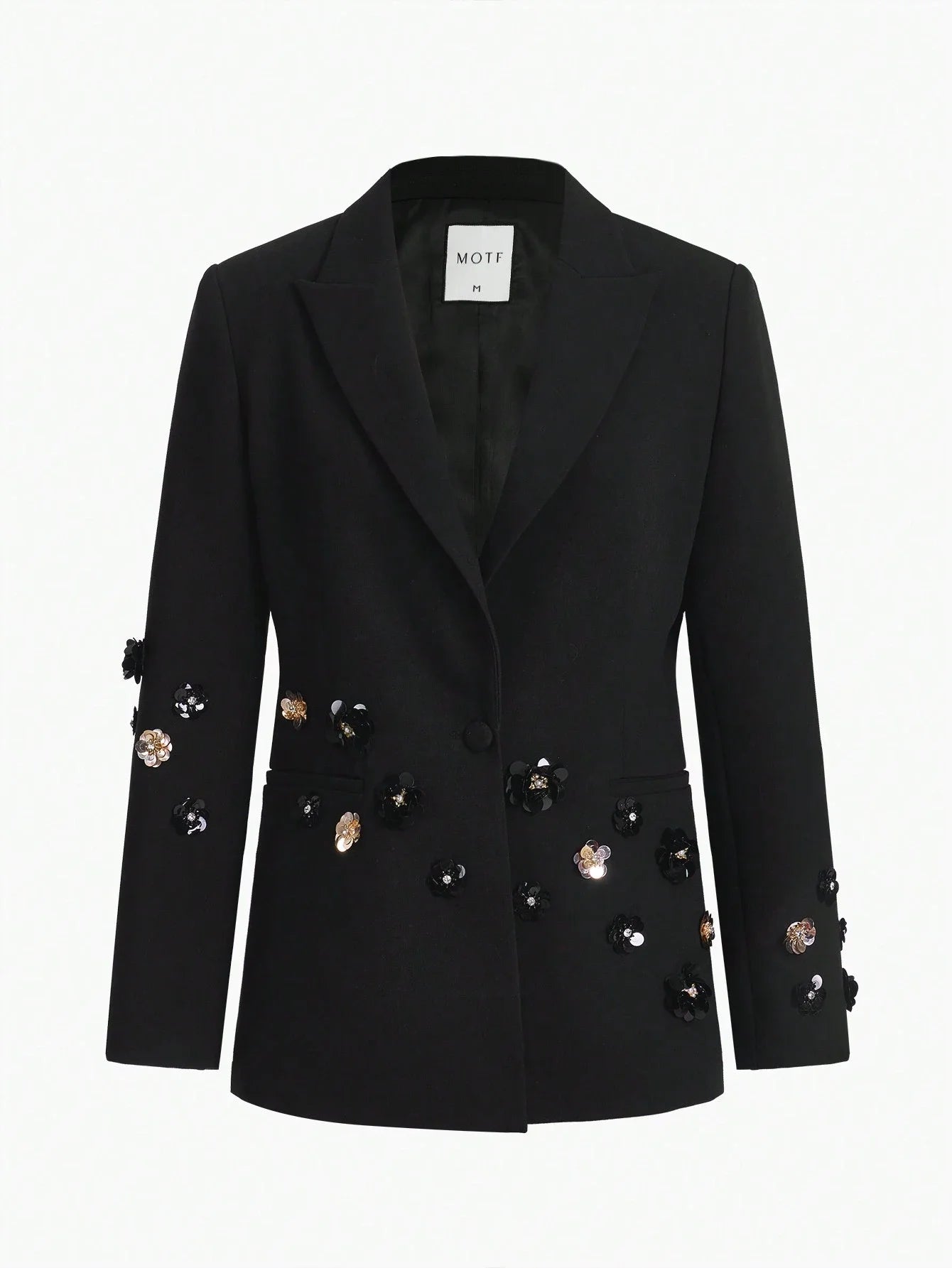 PREMIUM FLORAL APPLIQUE BLAZER