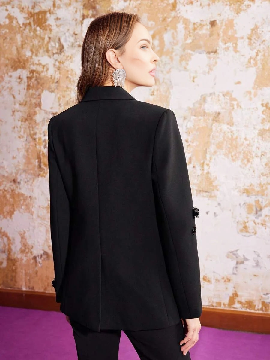 PREMIUM FLORAL APPLIQUE BLAZER