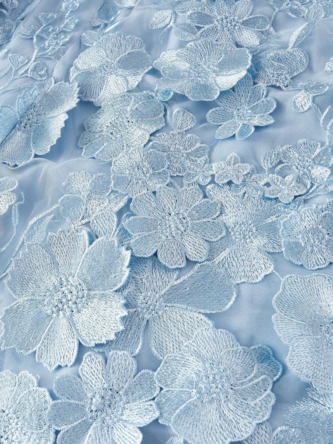 PREMIUM FLORAL APPLIQUED BIAS CUT DRESSSPRINGSUMMER