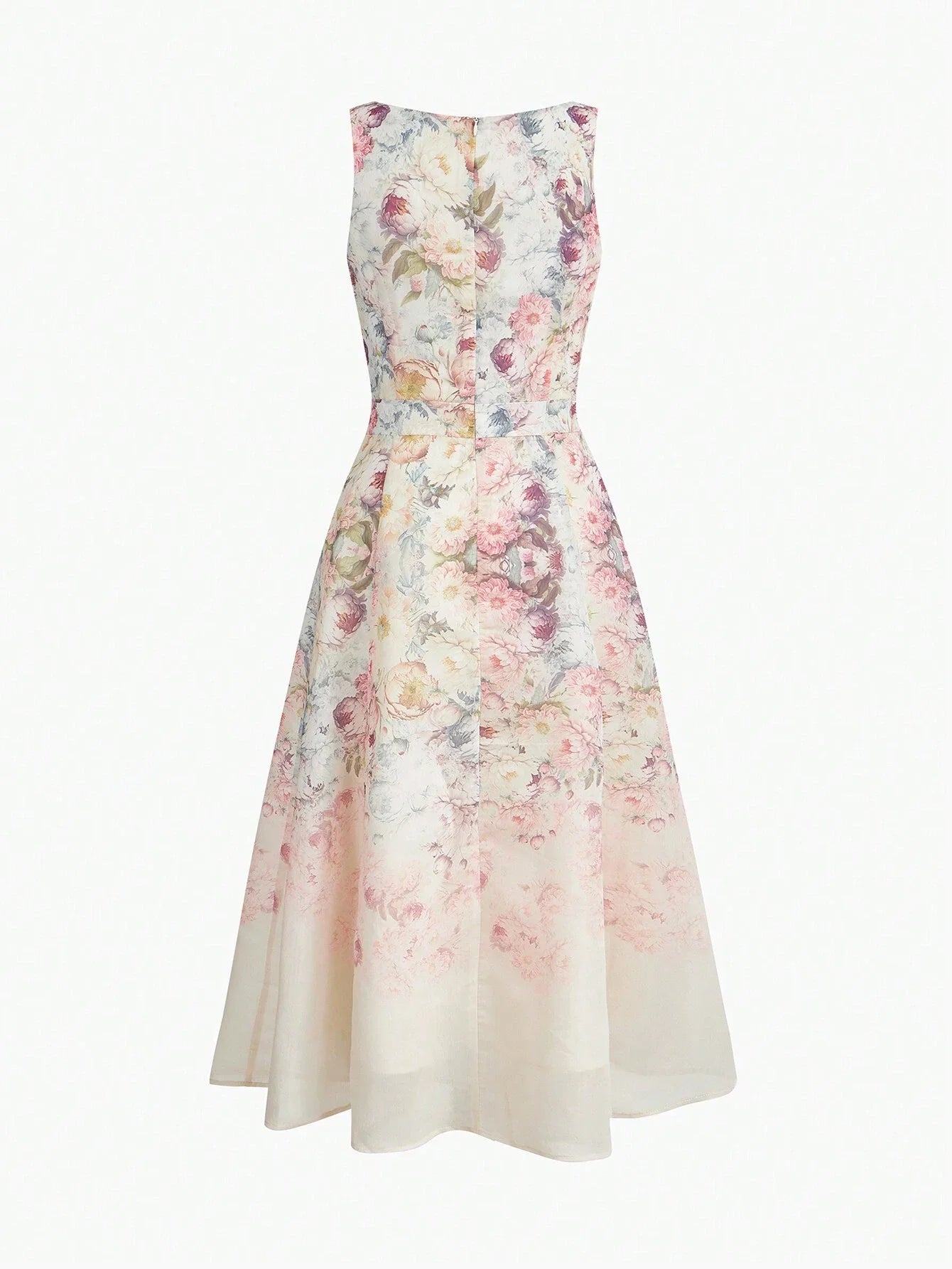 PREMIUM FLORAL EMBROIDERY A LINE TANK DRESS