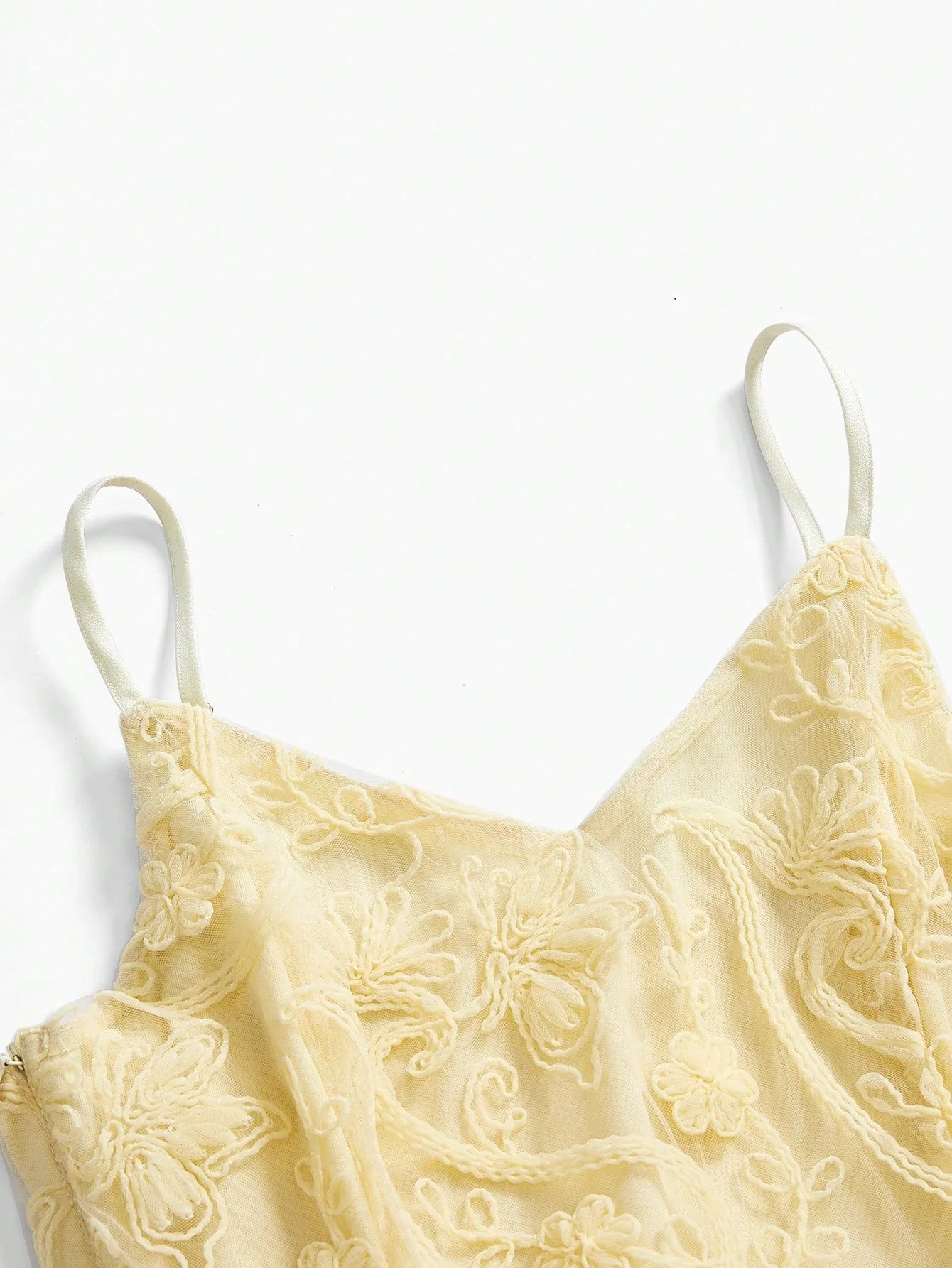 PREMIUM FLORAL EMBROIDERY CAMI DRESS