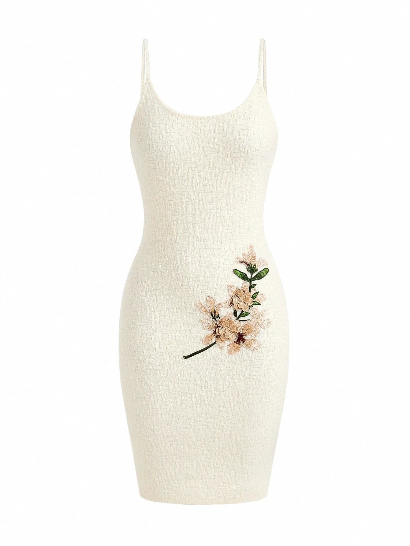 PREMIUM FLORAL EMBROIDERY CAMI SWEATER DRESS amp CARDIGAN