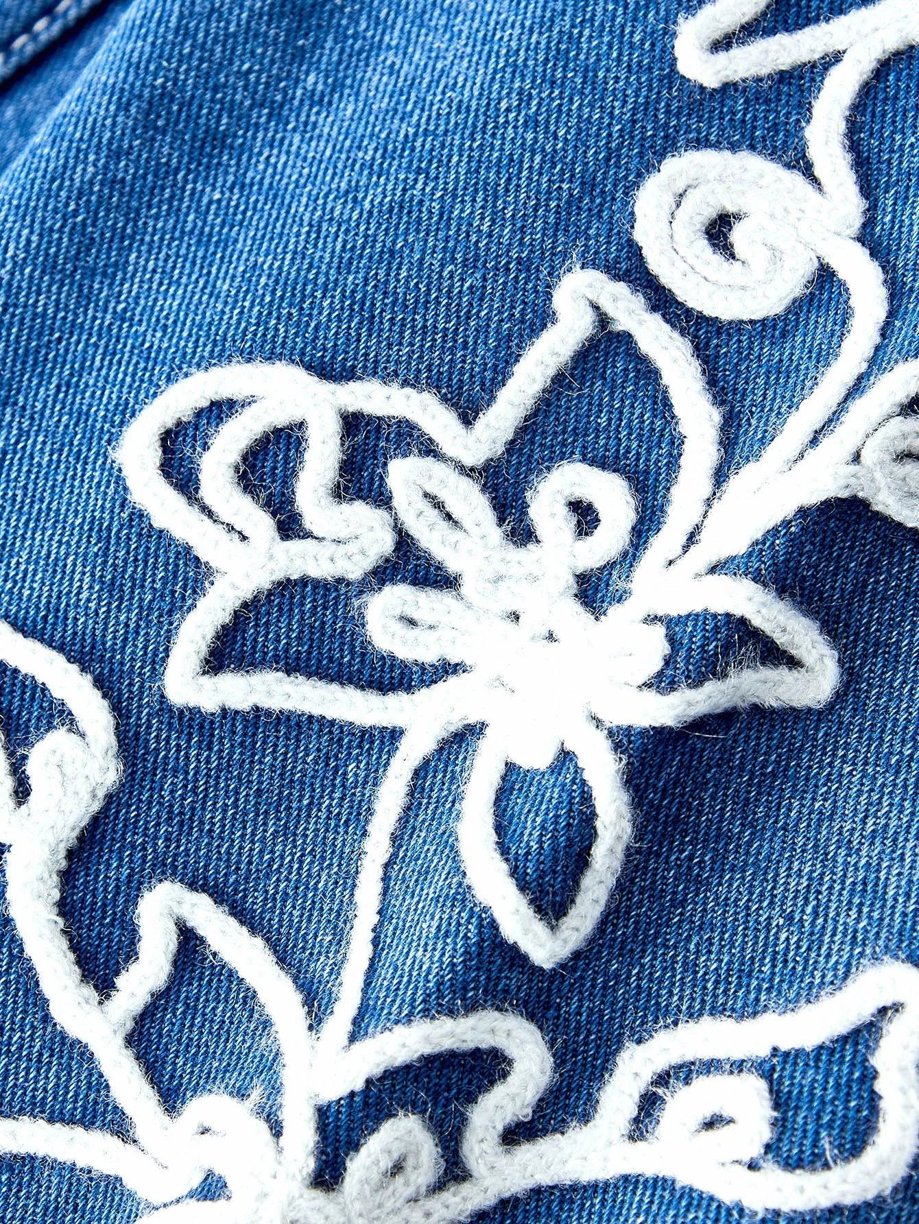 PREMIUM FLORAL EMBROIDERY DENIM JACKET