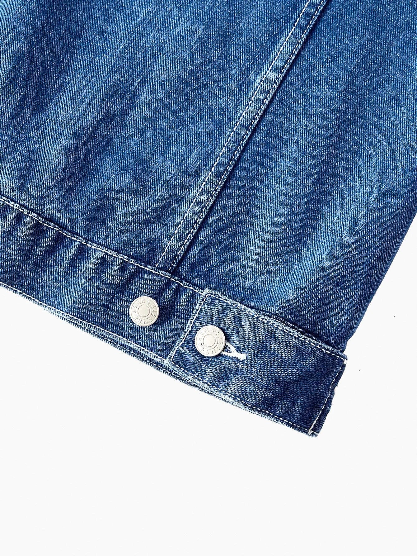 PREMIUM FLORAL EMBROIDERY DENIM JACKET