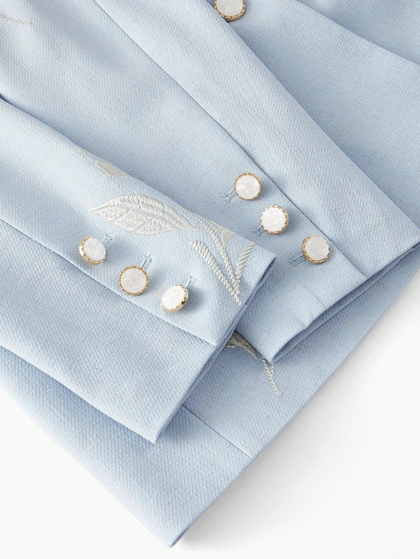 PREMIUM FLORAL EMBROIDERY DOUBLE BREASTED BLAZERSPRINGSUMMER