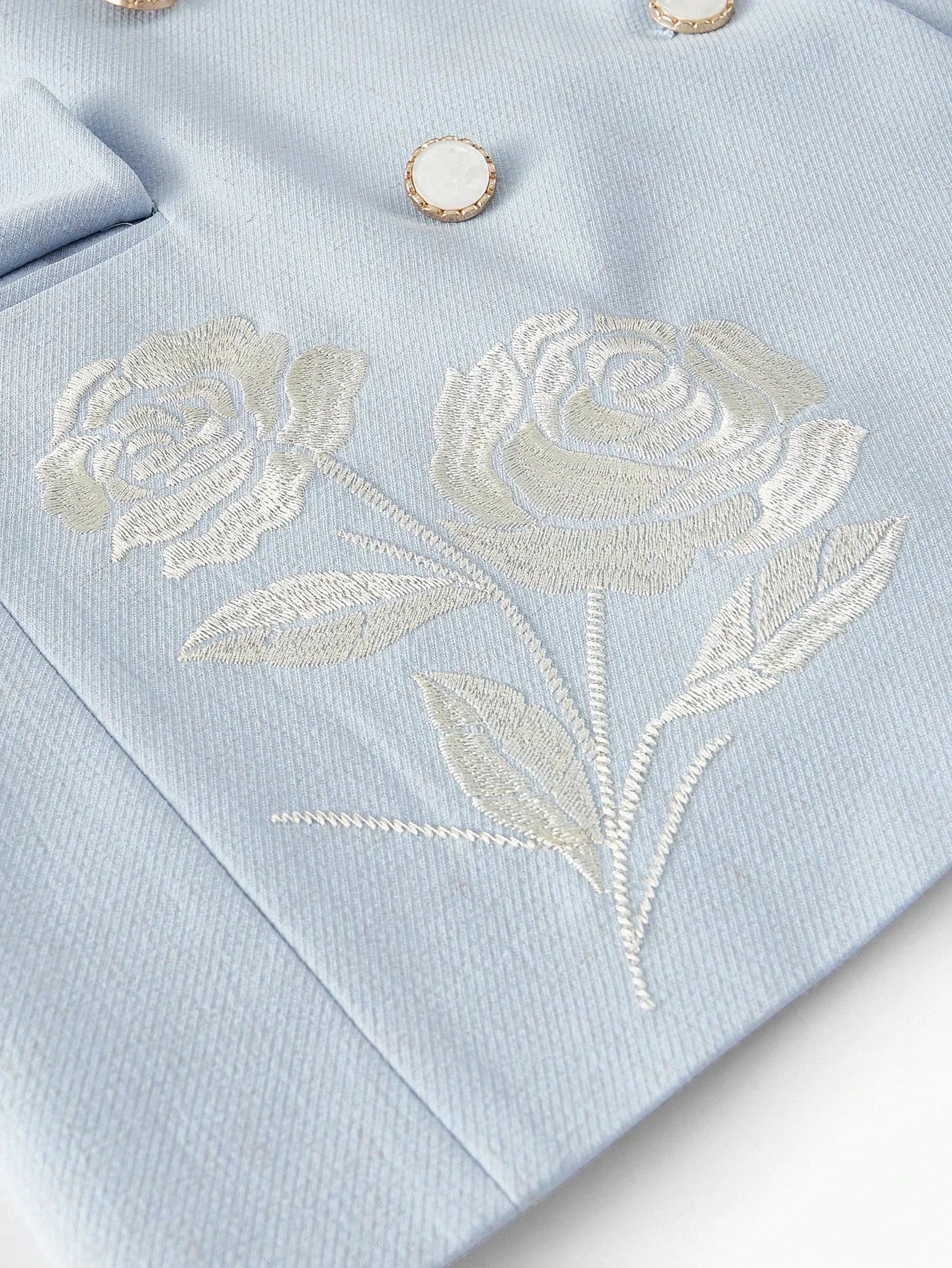 PREMIUM FLORAL EMBROIDERY DOUBLE BREASTED BLAZERSPRINGSUMMER