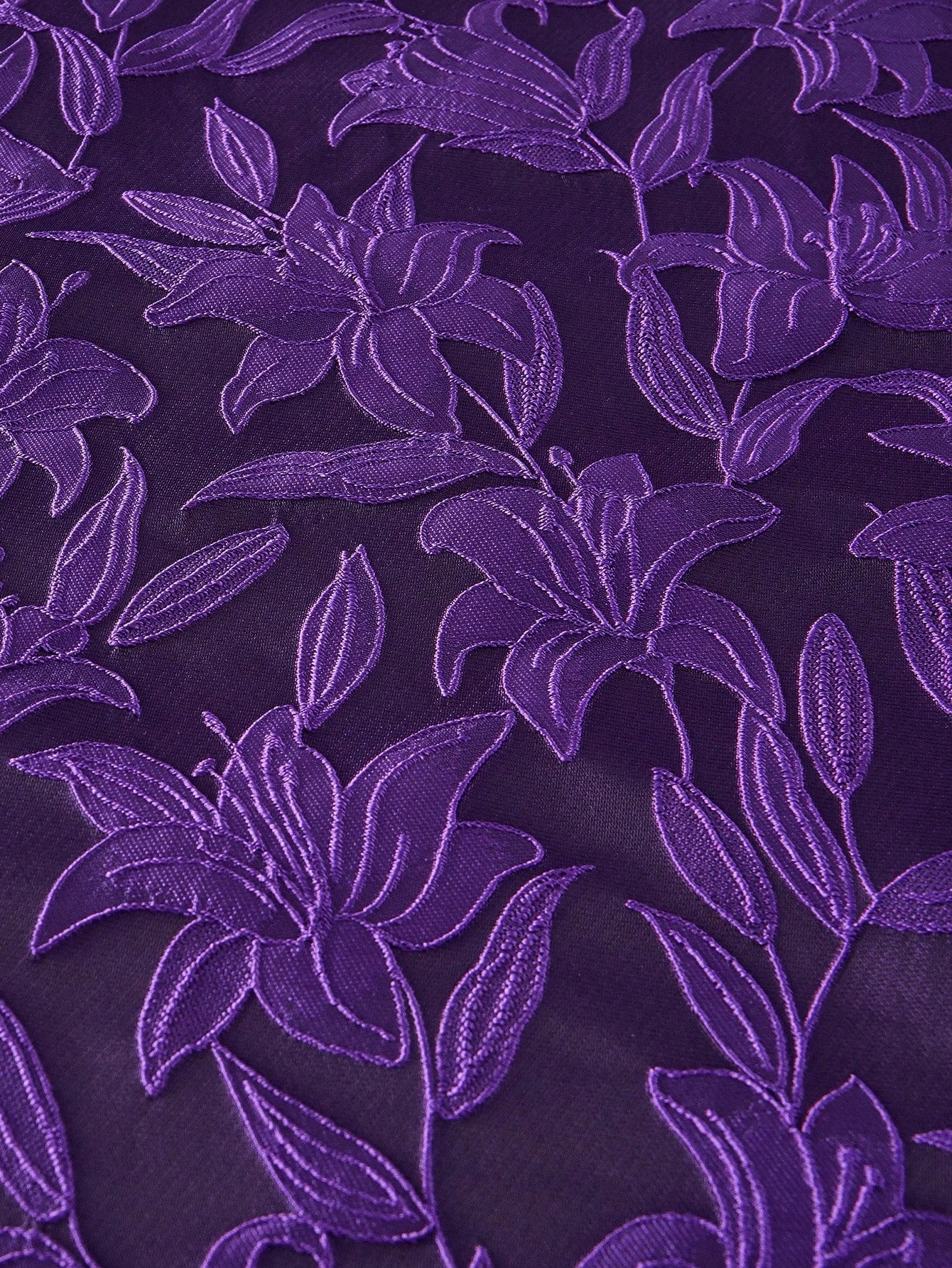 PREMIUM FLORAL EMBROIDERY FLARED TUBE DRESS