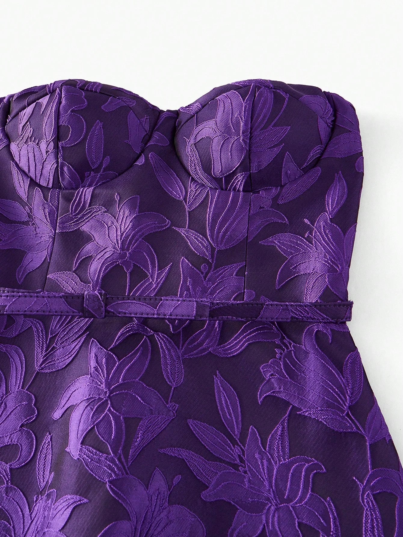 PREMIUM FLORAL EMBROIDERY FLARED TUBE DRESS