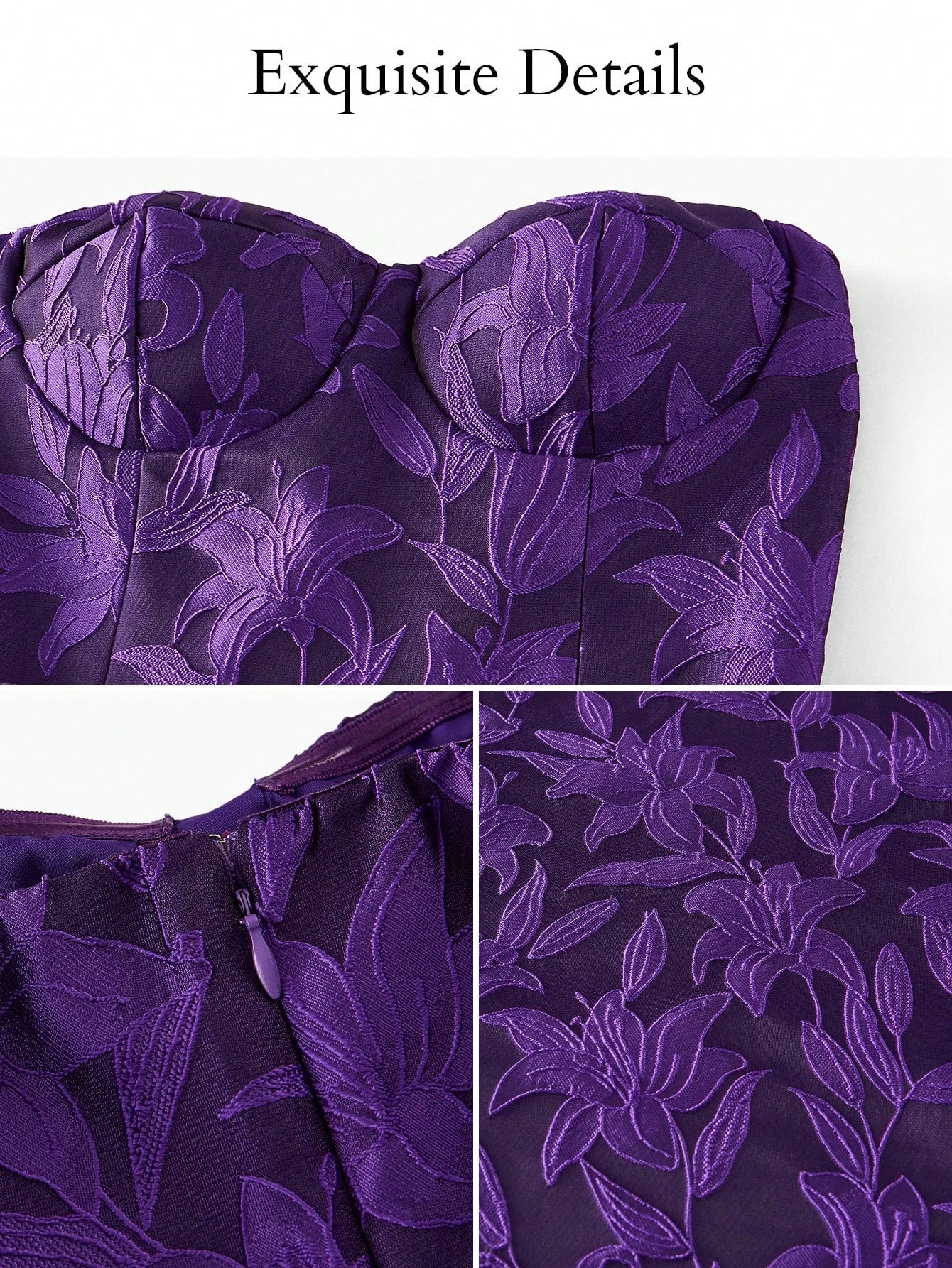 PREMIUM FLORAL EMBROIDERY FLARED TUBE DRESS