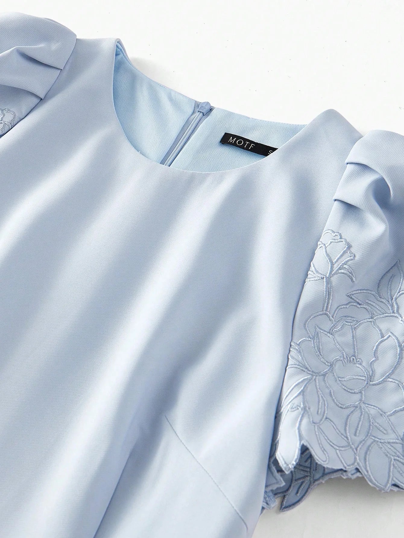 PREMIUM FLORAL EMBROIDERY PUFF SLEEVE DRESSVALENTINES DAY OUTFITSPRINGSUMMER