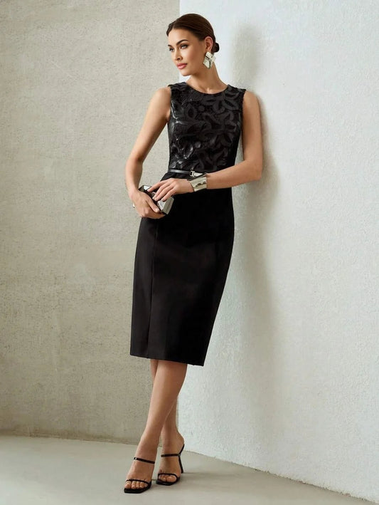 PREMIUM FLORAL EMBROIDERY SPLIT HEM DRESS