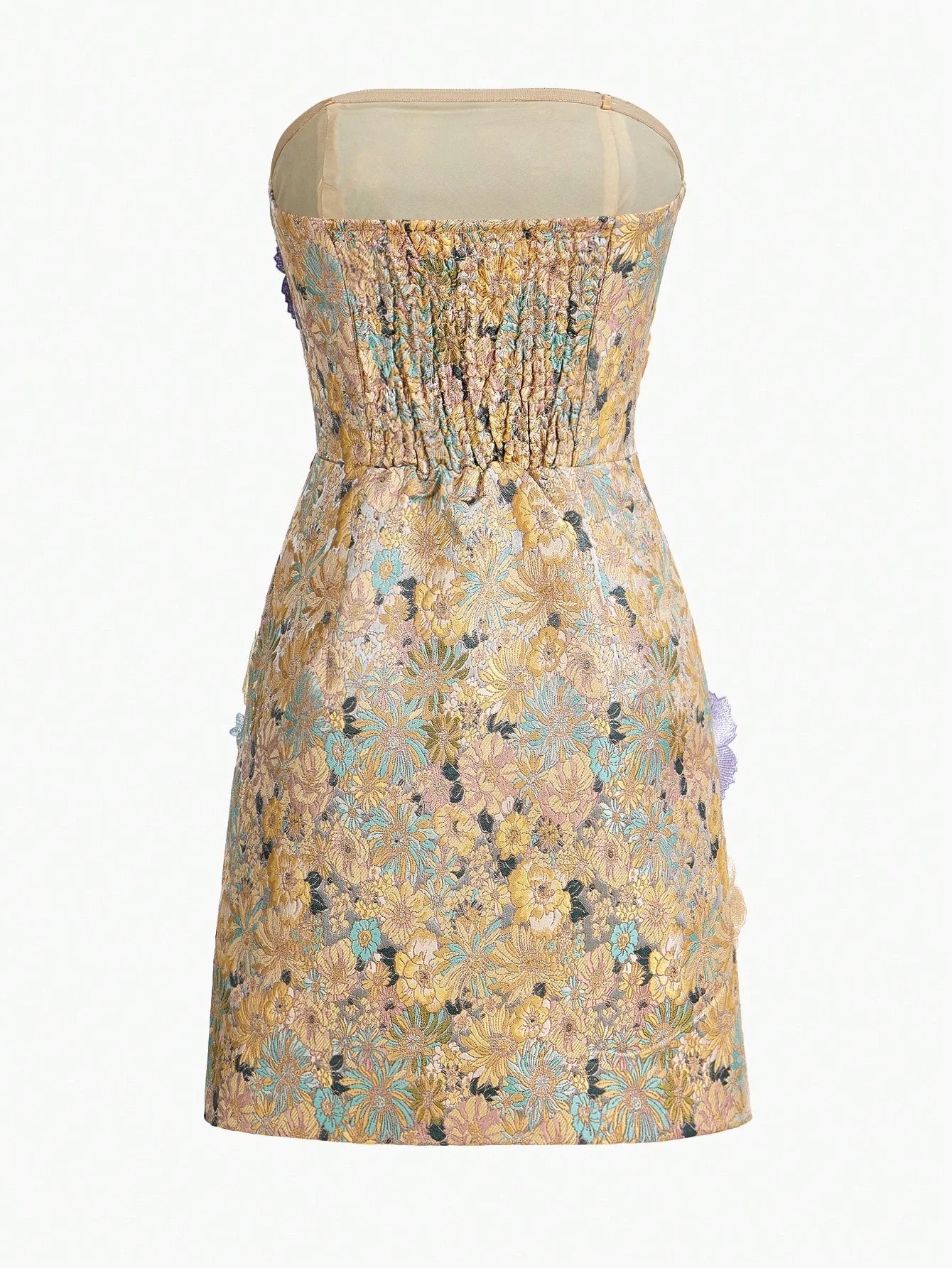 PREMIUM FLORAL EMBROIDERY TUBE SHORT DRESS