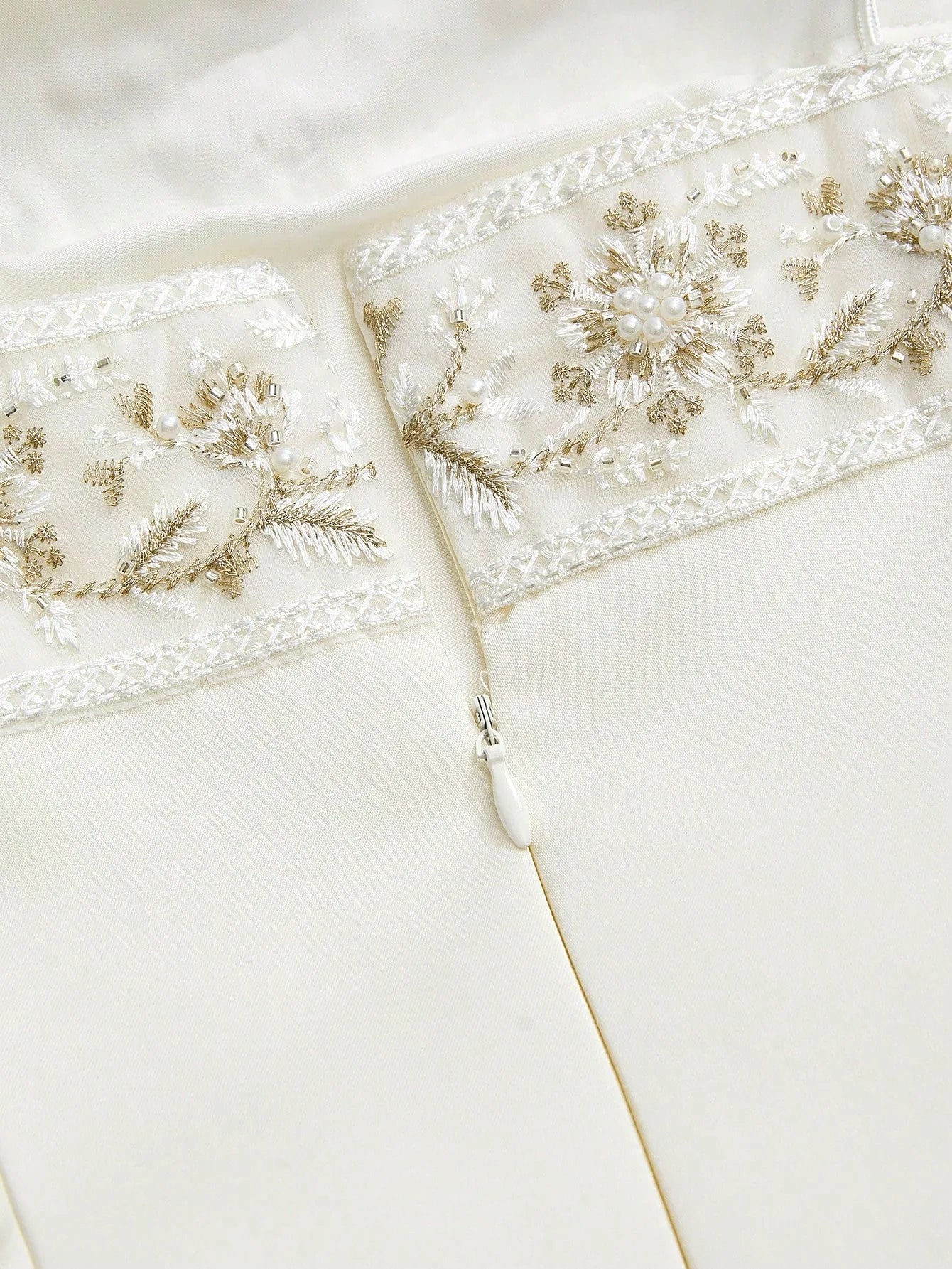 PREMIUM FLORAL EMBROIDERY ZIPPER DRESS