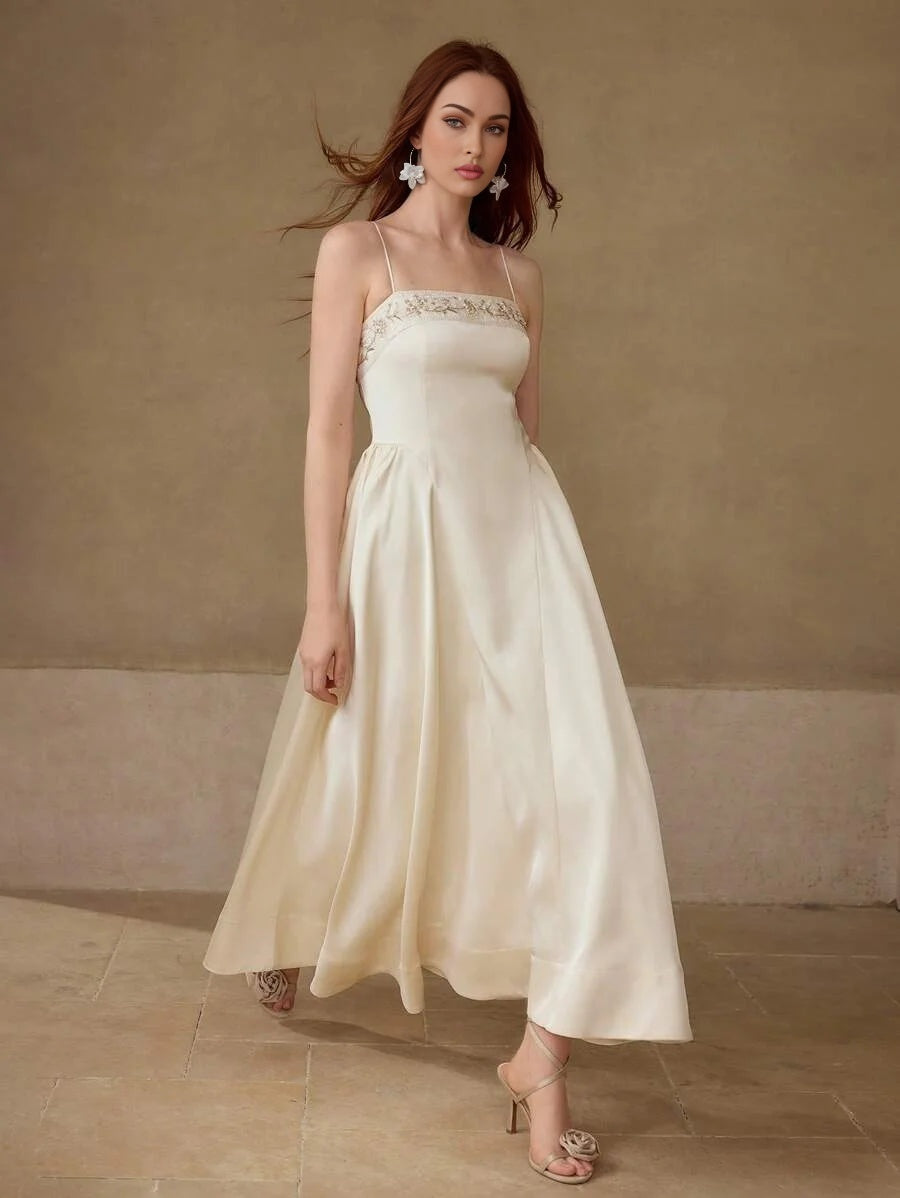 PREMIUM FLORAL EMBROIDERY ZIPPER DRESS