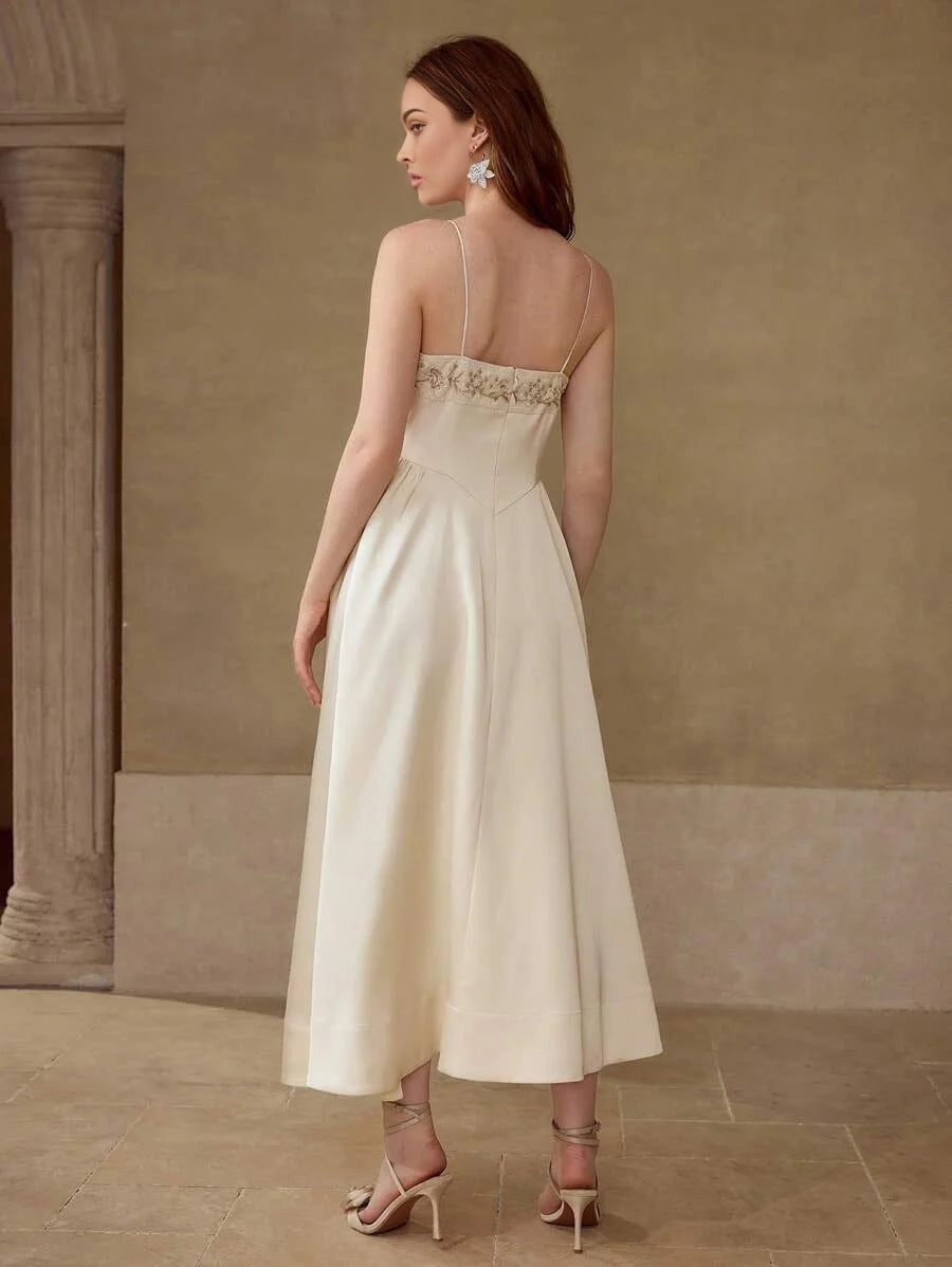 PREMIUM FLORAL EMBROIDERY ZIPPER DRESS