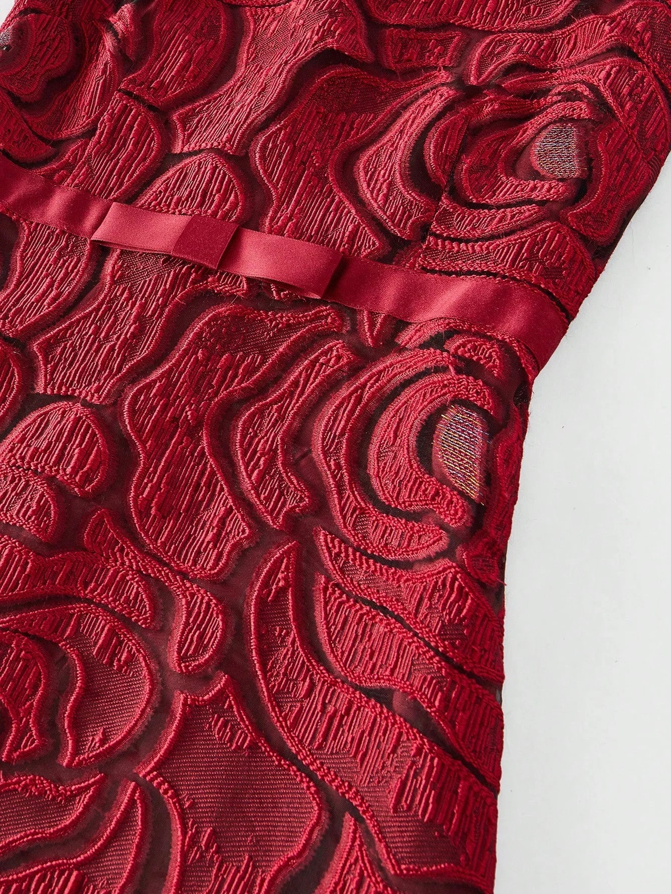 PREMIUM FLORAL JACQUARD A LINE DRESSSPRINGSUMMER