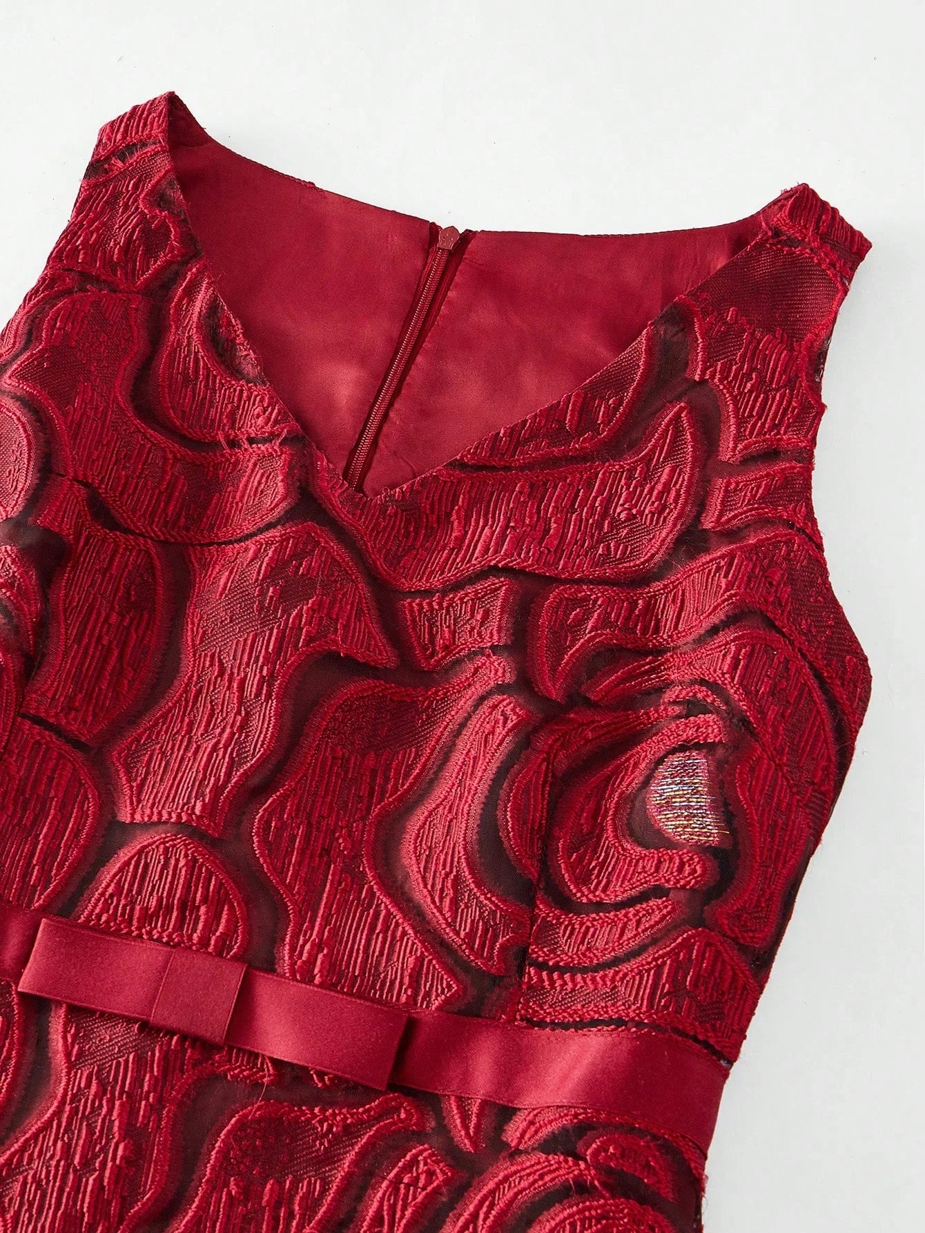 PREMIUM FLORAL JACQUARD A LINE DRESSSPRINGSUMMER