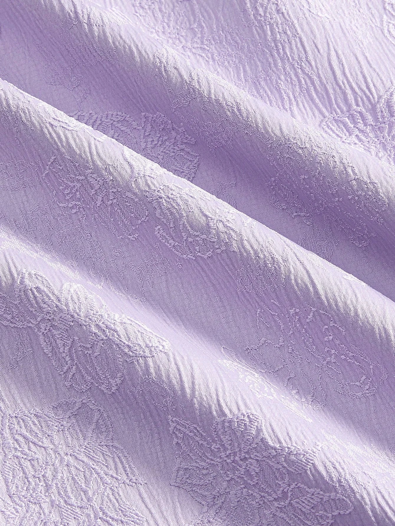 PREMIUM FLORAL JACQUARD OFF SHOULDER BOW DECOR RHINESTONE DETAIL DRESS