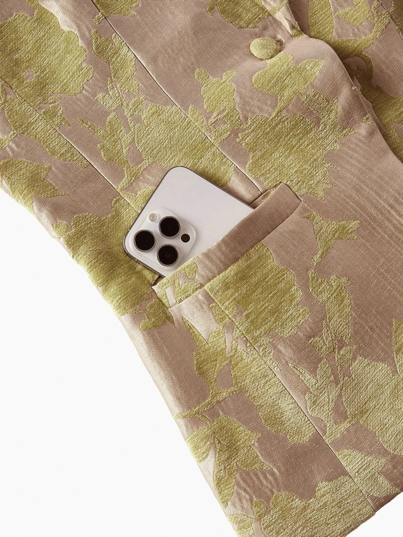 PREMIUM FLORAL JACQUARD STRUCTURED BLAZER